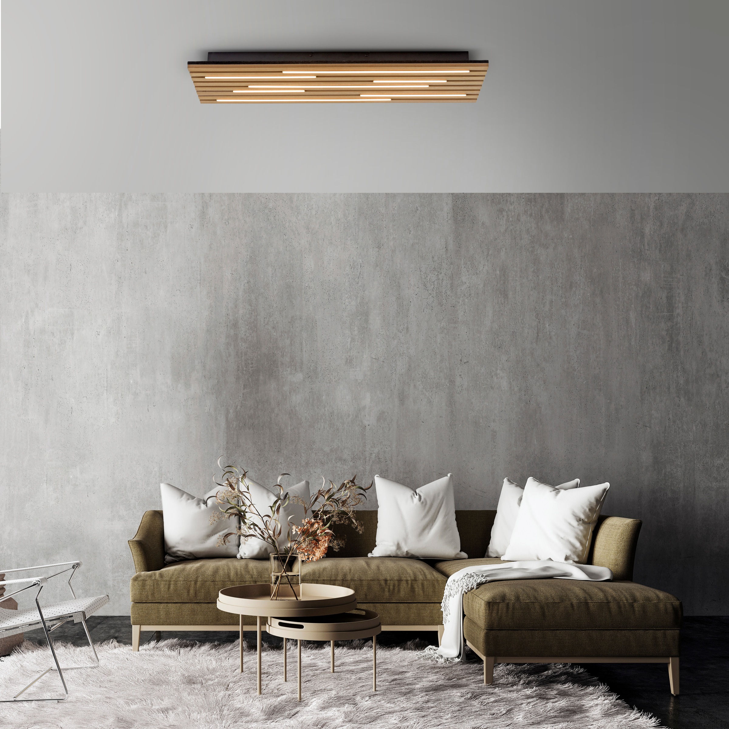 JUST LIGHT LED Deckenleuchte »AKUSTIK« LED-Board 1 Stk. Warmweiß Akustikpan günstig online kaufen