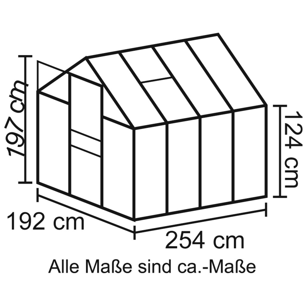 Vitavia Gewächshaus »Venus 5000«, (Set, mit Fundamentrahmen)