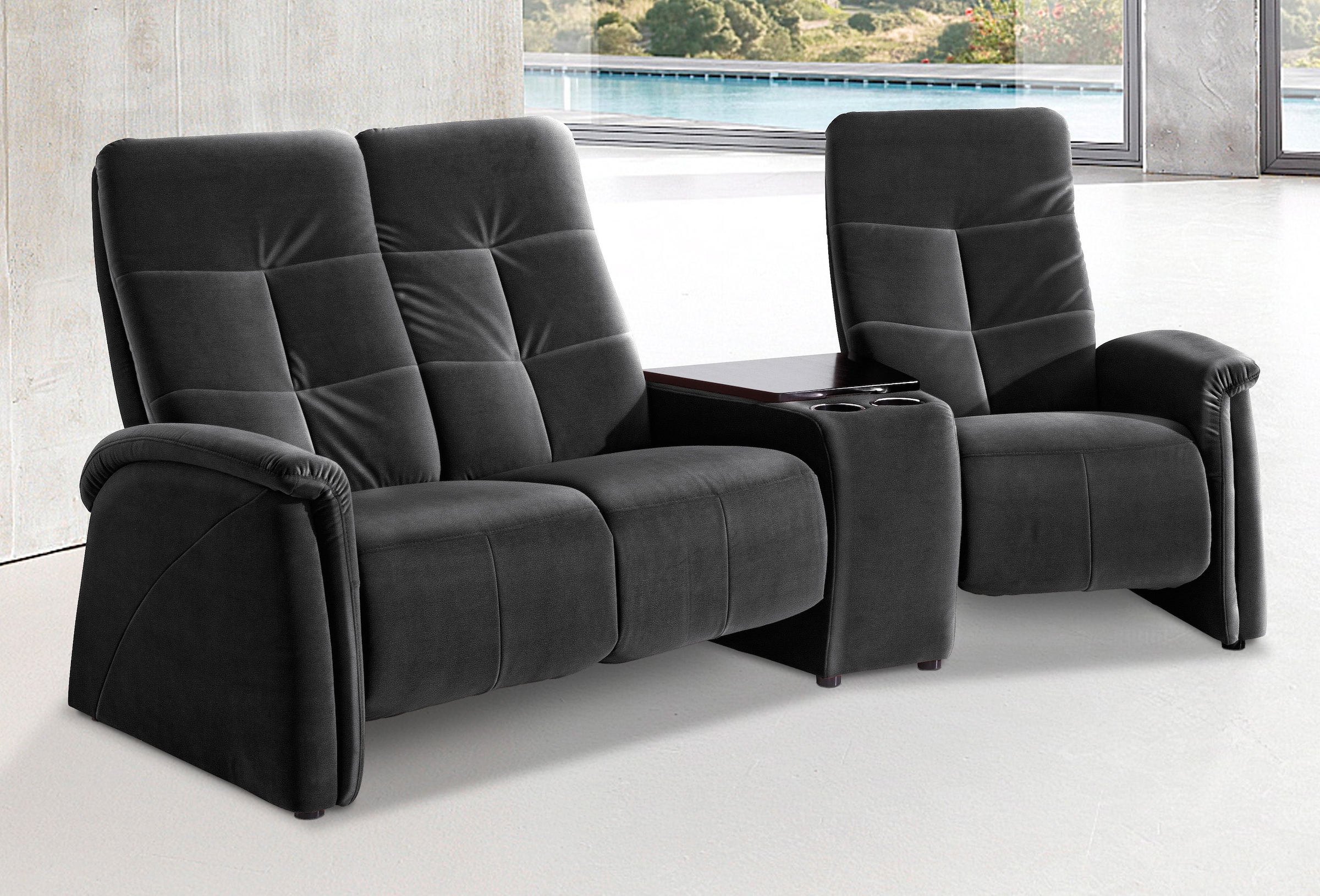 exxpo - sofa fashion 3-Sitzer »Tivoli, Kinosofa mit Tischablage & Stauraumf günstig online kaufen