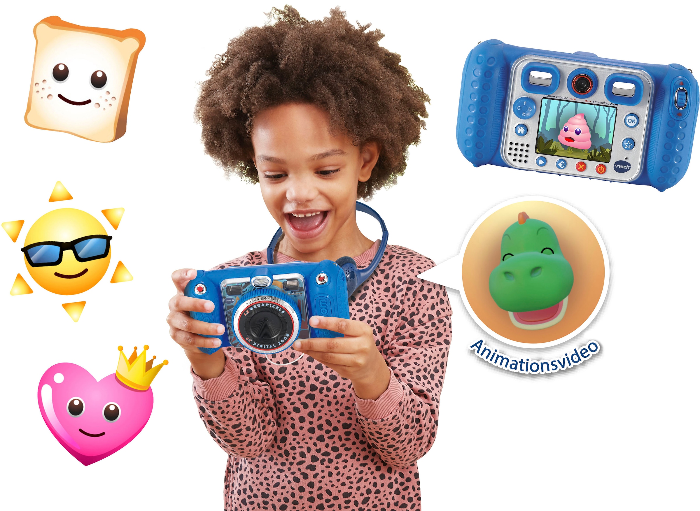 Vtech® Kinderkamera »KidiZoom Duo Pro, blau«, inklusive Tragetasche