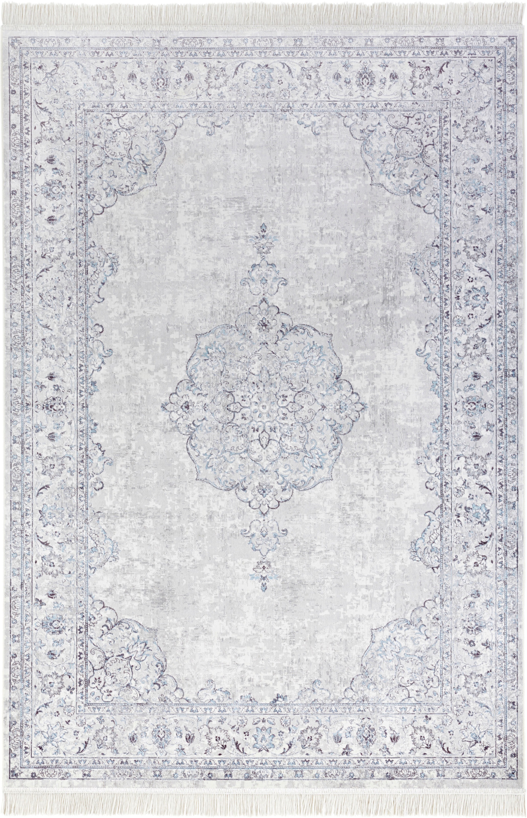 HANSE Home Teppich »Orient Vintage Medaillon«, rechteckig, 5 mm Höhe, Orientalisch mit Fransen, Orient, Wohnzimmer, Schlafzimmer, Esszimmer