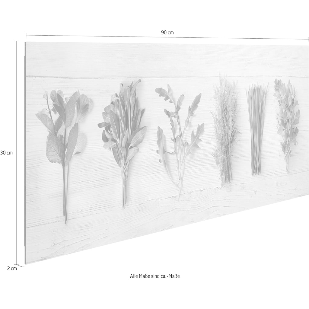 Reinders! Holzbild »Deco Panel 30x90 Kitchen Herbs«