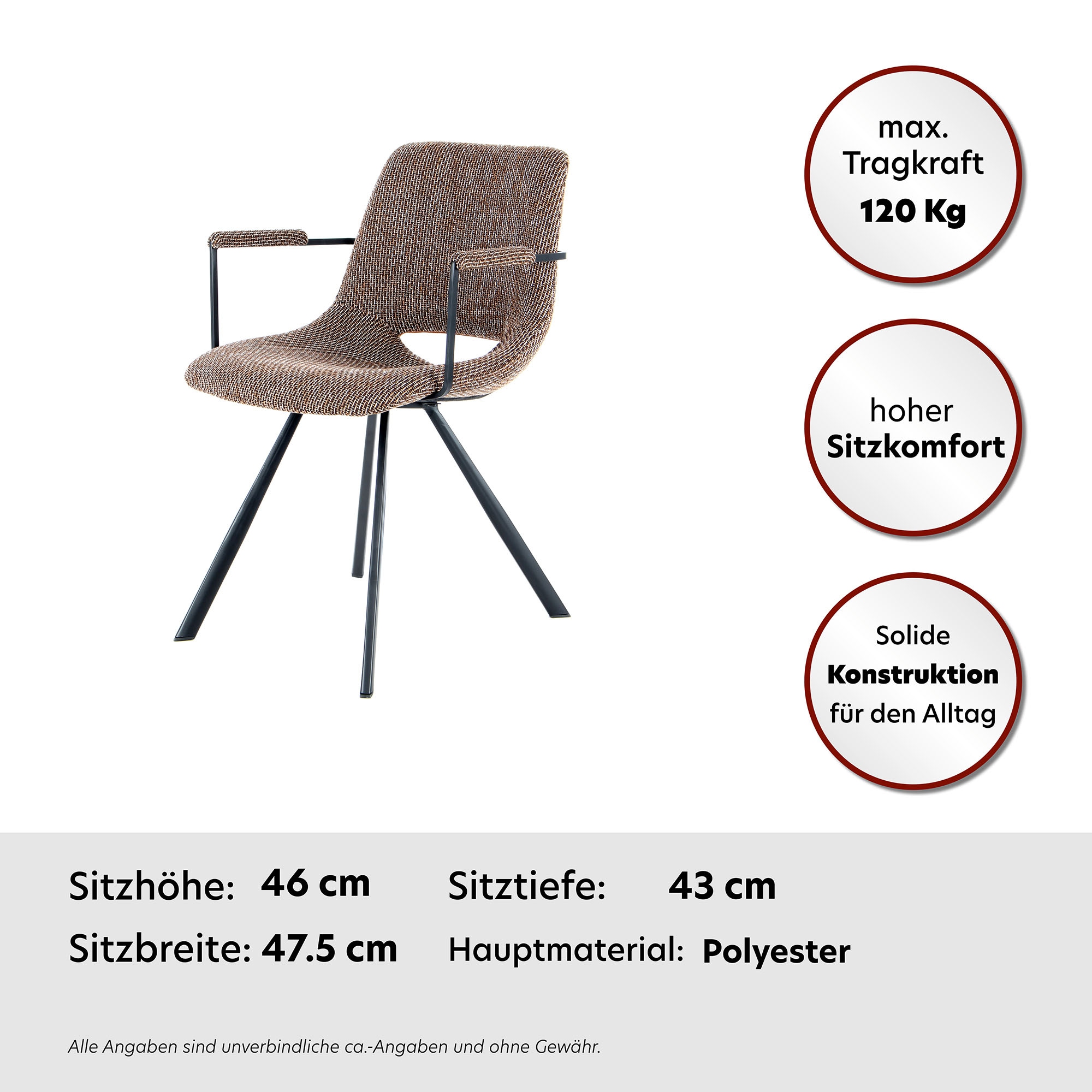 Kayoom Stuhl »Josephine 625 2er-Set, pflegeleicht«, (Set), 2 St., pflegeleicht