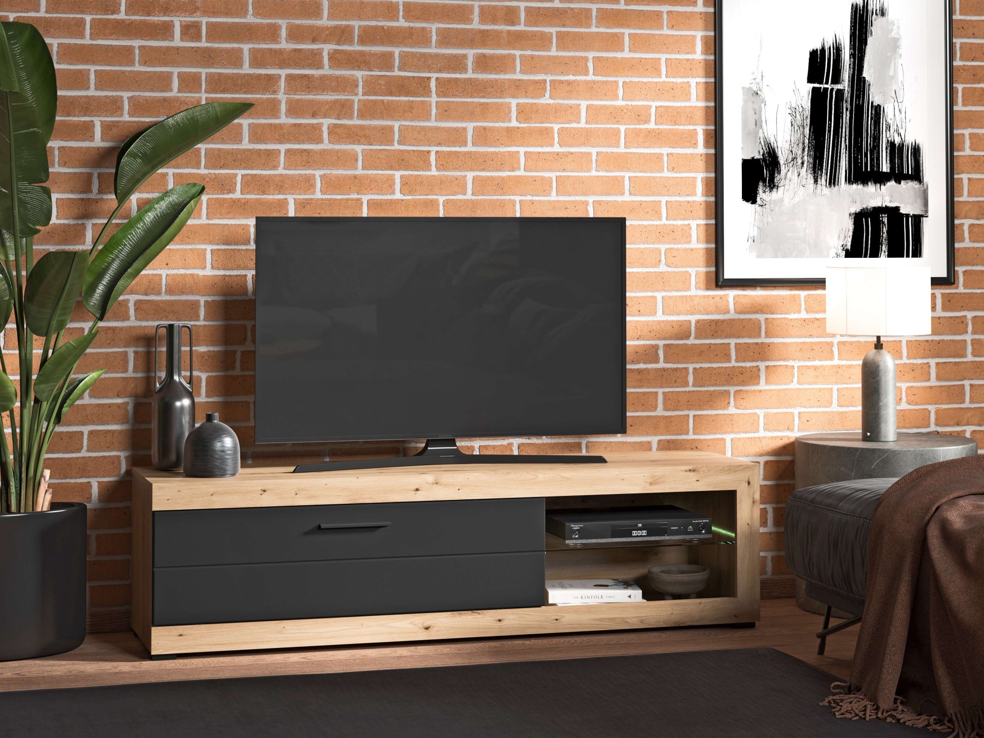 INOSIGN Lowboard »Remo TV-Board«, TV-Kommode mit LED-Beleuchtung, in verschiedenen Dekoren und Breiten