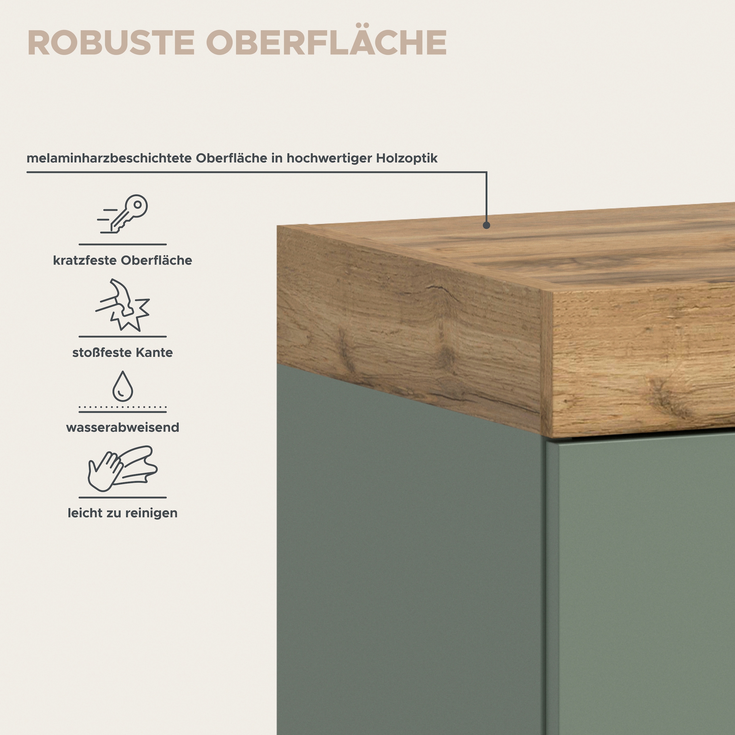 OTTO home Lowboard »MAMBO II, Breite 200 cm, 4 Klappen, 4 Fächer« 1 Stk. tlg. Lowboard, TV Unterschrank, TV-Schrank, Wohnzimmer