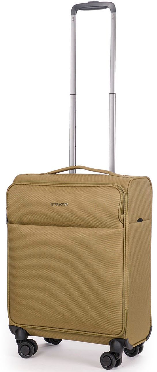 Stratic Weichgepäck-Trolley »Stratic Light + S, khaki«, 4 Rollen, Handgepäck Reisekoffer Reisegepäck TSA-Zahlenschloss