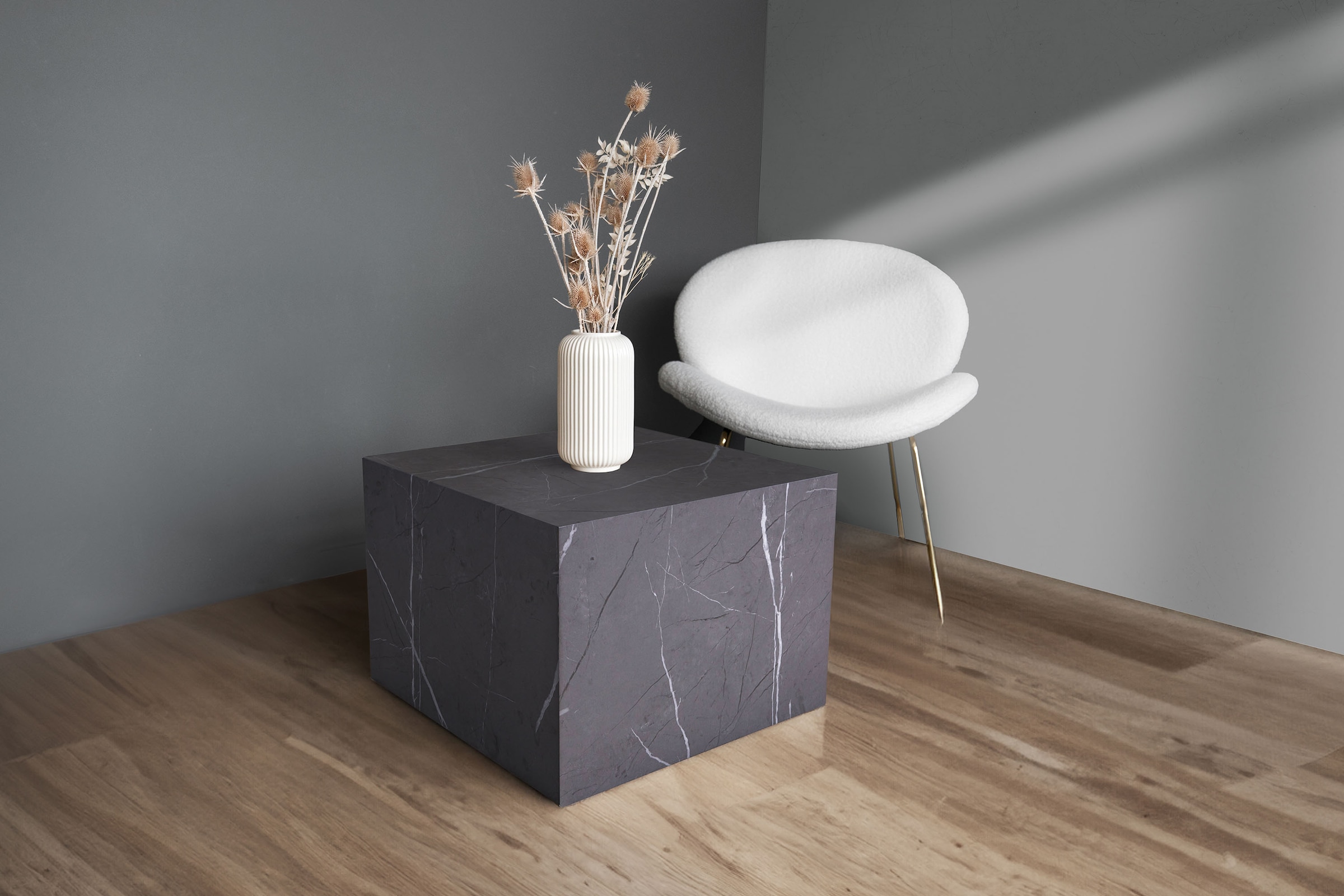 Kayoom Beistelltisch »Cuboid 125, modernes Design, robuste Konstruktion« 1 Stk. tlg. vielseitig einsetzbar, edle Oberfläche, robuste Konstruktion