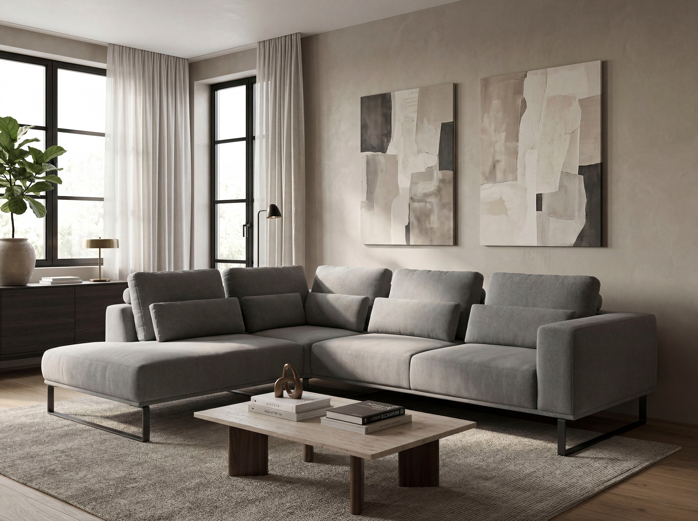 Musterring Ecksofa »JUSTB! PM100, stilvoller Lounge-Komfort von Musterring« Kollektion Bettina Zimmermann, optionaler Sitzvorzug & Fuß-Auswahl