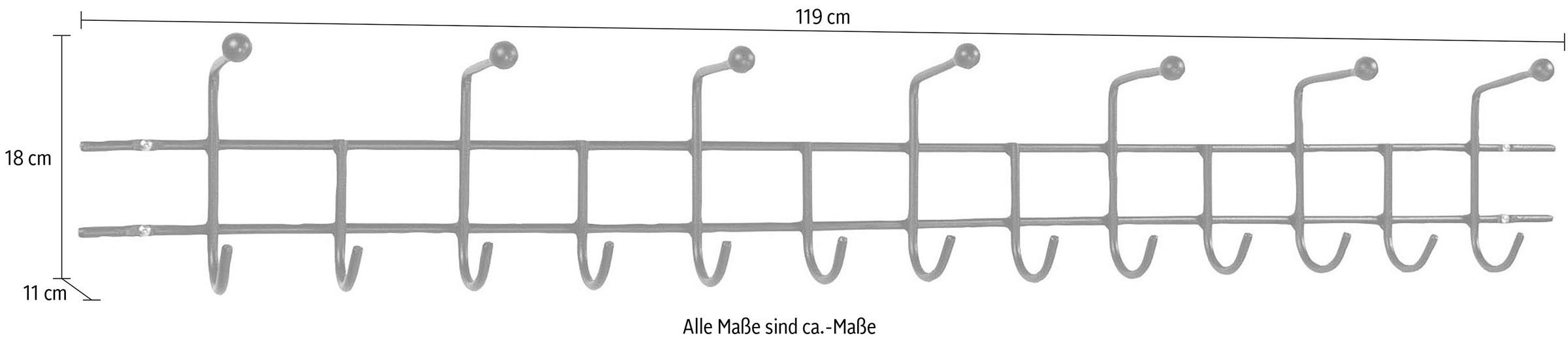 Spinder Design Garderobenhalter »Barato« Metall, Breite 119 cm