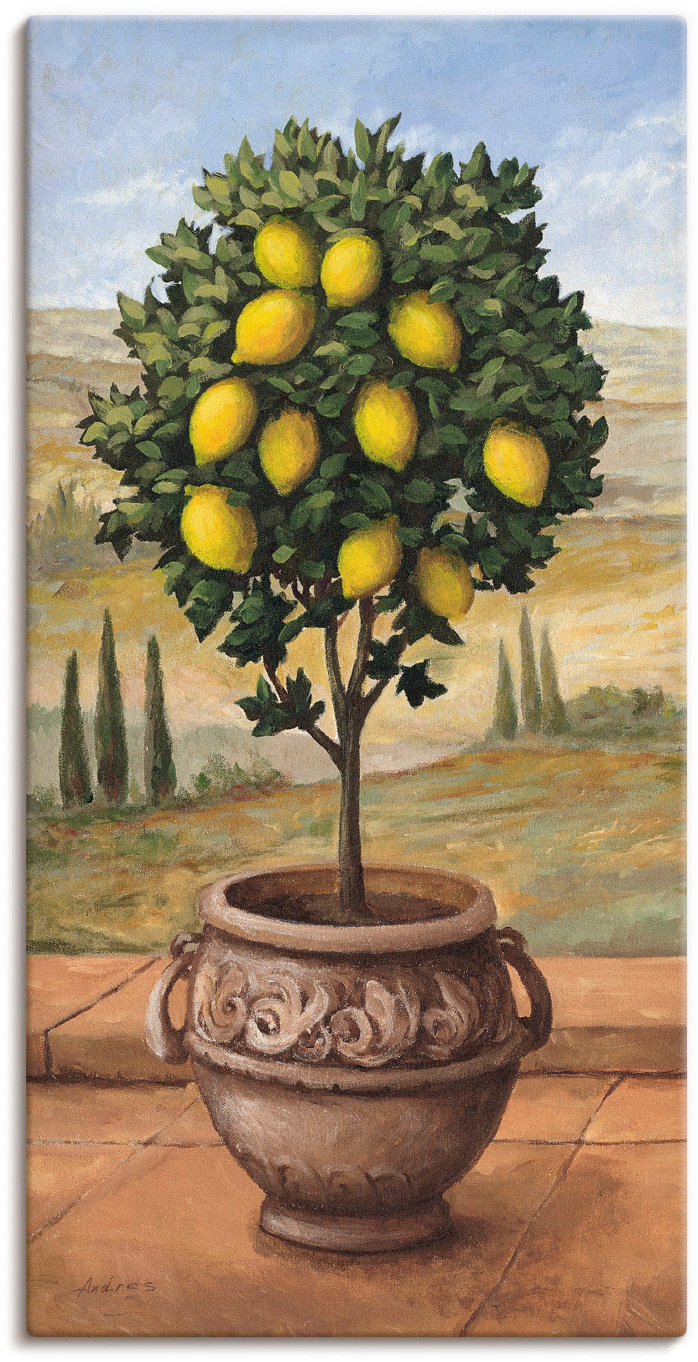 Artland Wandbild »Zitronenbaum«, Bäume, (1 St.), als Leinwandbild, Wandaufkleber in verschied. Größen