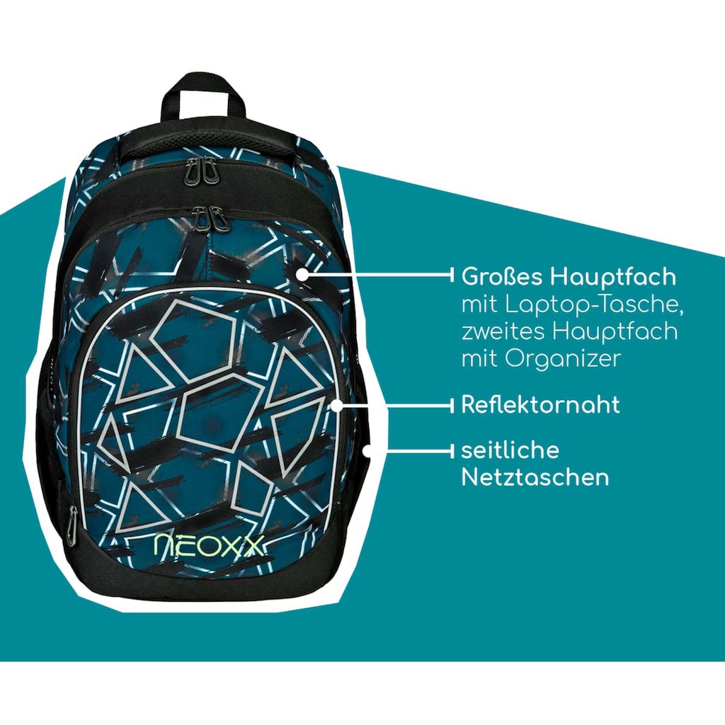 neoxx Schulrucksack »Fly, Flash yourself«, Reflektionsnaht