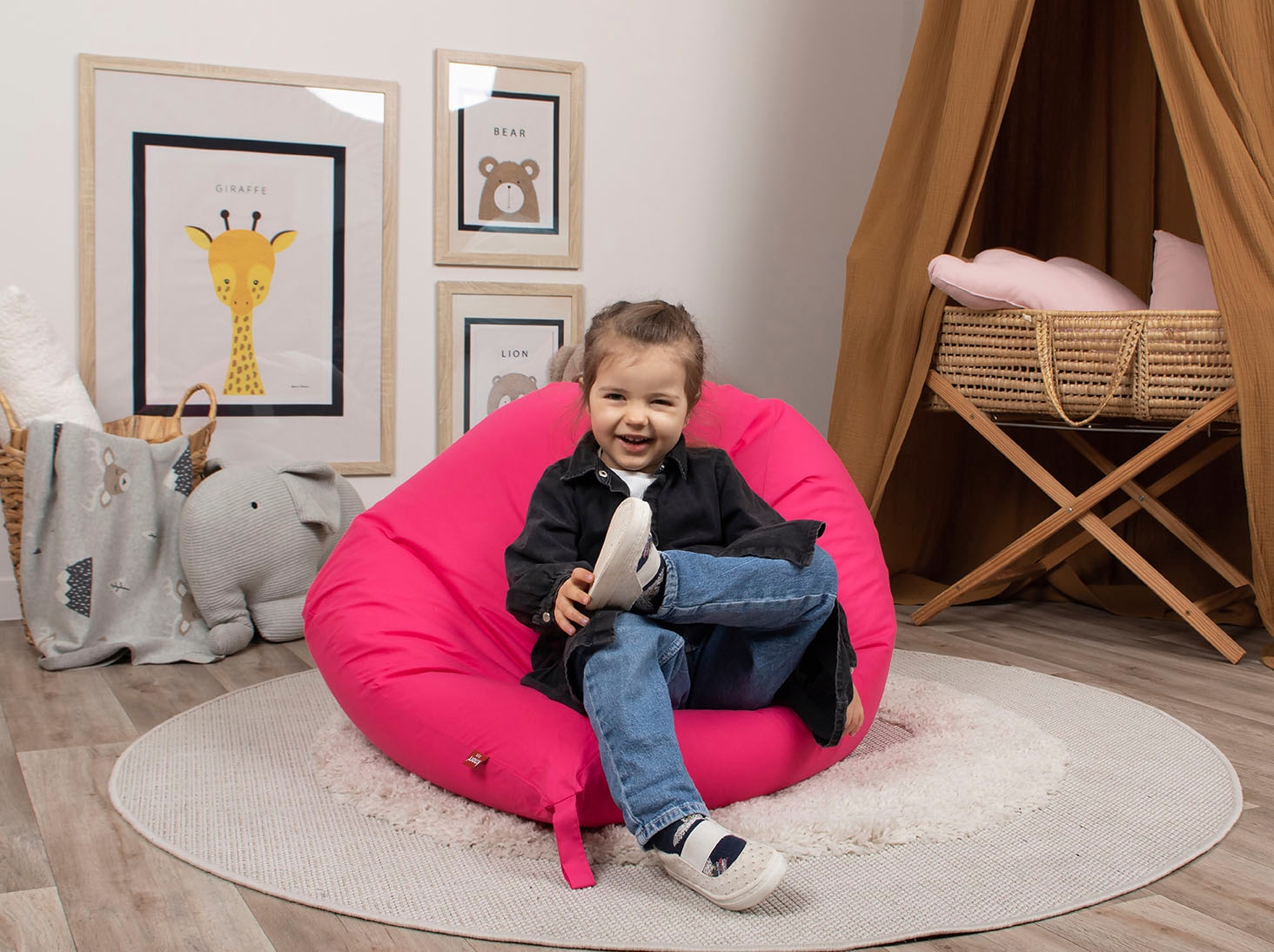 75 100 Knorrtoys® x Sitzsack in Europe Made bequem »Jugend, bestellen schnell und cm; pink«,