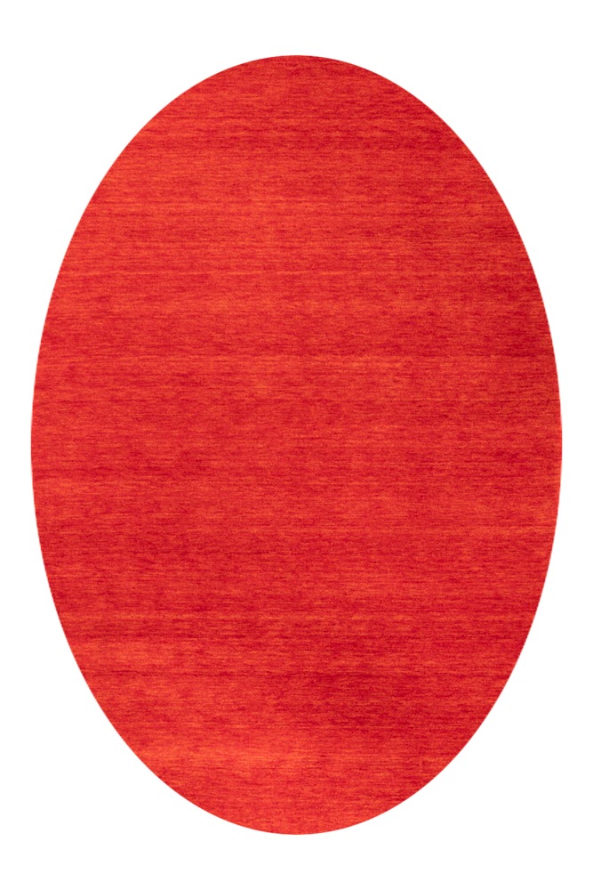 morgenland Wollteppich »Uni - Gabbeh Teppich - Softy«, oval, 1,6 mm Höhe, Gabbeh Optik, Uni Farben, reine Wolle, sehr weicher Flor, Wohnzimmer