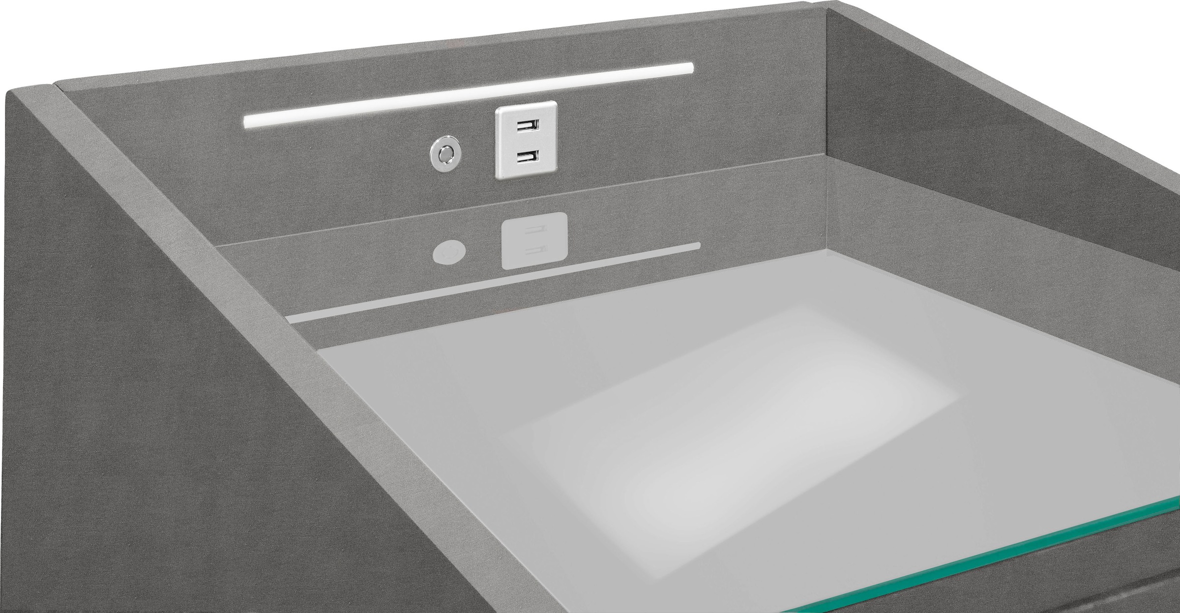 ED EXCITING DESIGN Nachtkonsole »Moon« mit LED-Beleuchtung und USB-Anschluss & USB-C-Anschluss