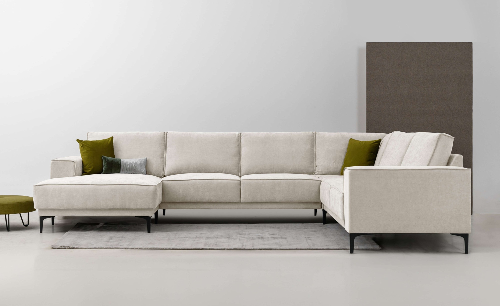 Places of Style Wohnlandschaft »XXL Sofa Oland, Struktur, Flachgewebe, Luxu günstig online kaufen