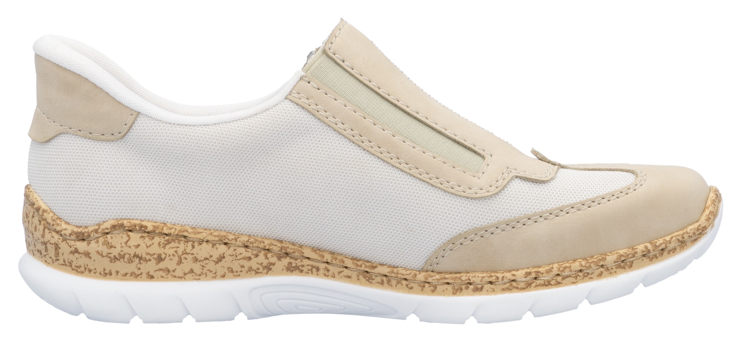 Rieker Slip-On Sneaker, Halbschuh, Freizeitschuh, mit Reißverschluss und MemoSoft-Innensohle