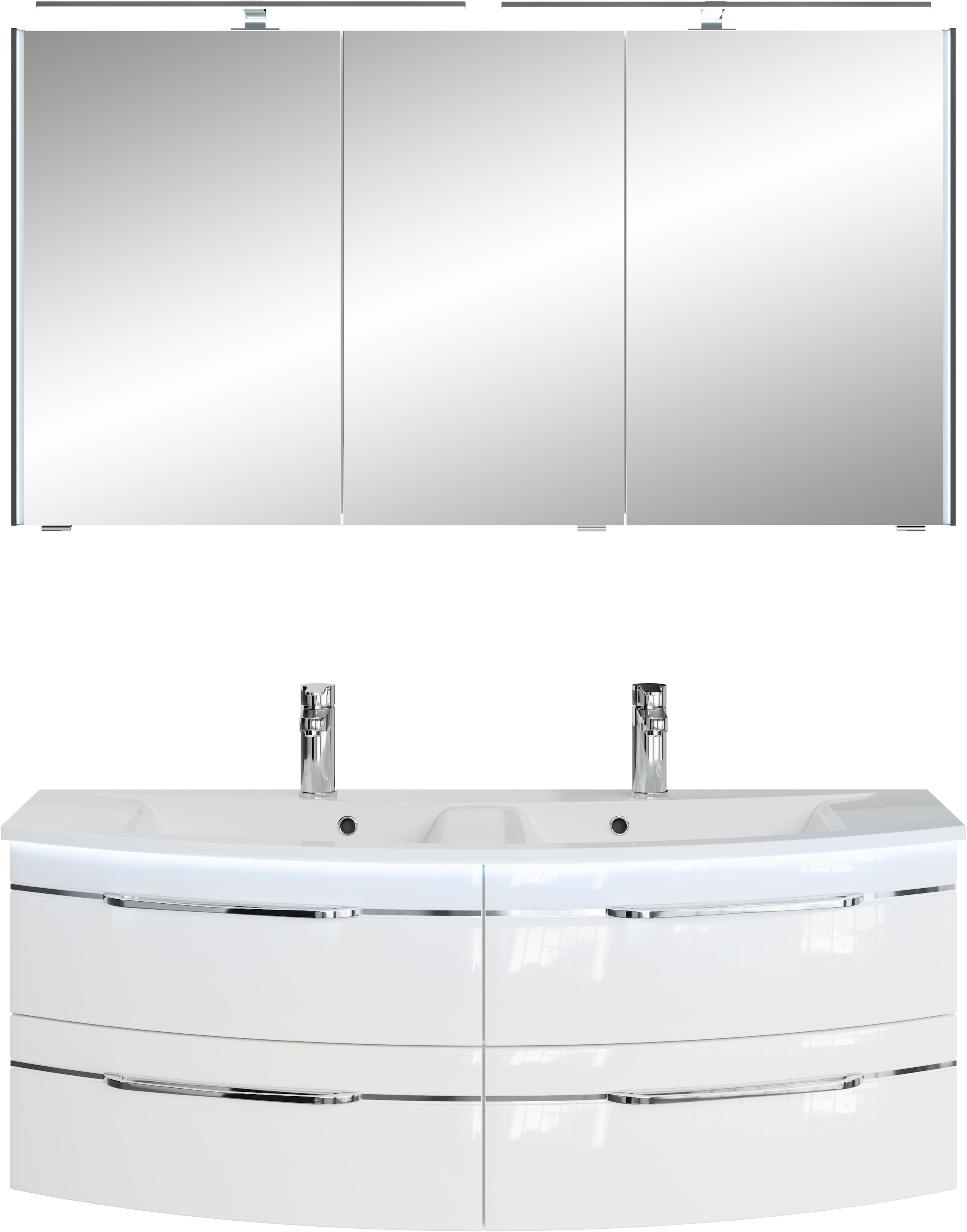 Saphir Badmöbel-Set »Badezimmer-Set 133,2 cm breit, inkl. Türdämpfer, 3 Tür günstig online kaufen