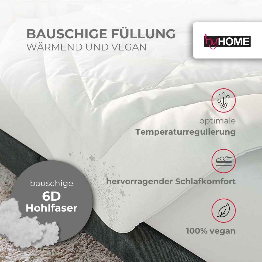RIBECO Kunstfaserbettdecke »Jan«, normal, (1 St.), normal, Bezug: Polyester, (1-tlg), Unschlagbares Preis- / Leistungsverhältnis!