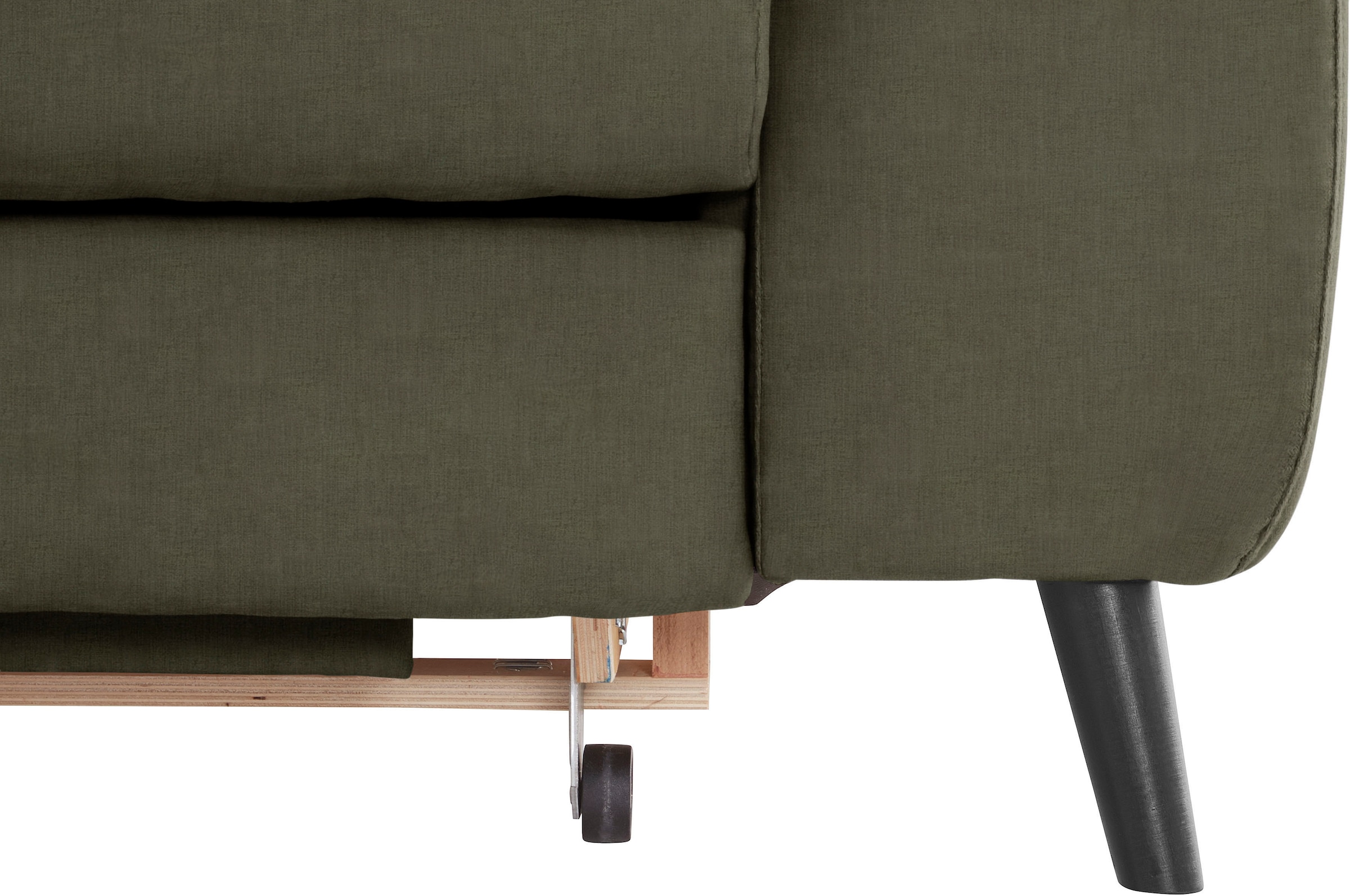 COTTA Ecksofa »Mia L-Form mit 3 Zierkissen«, wahlweise mit Bettfunktion, Bettkasten, Beleuchtung & Wireless-Charger