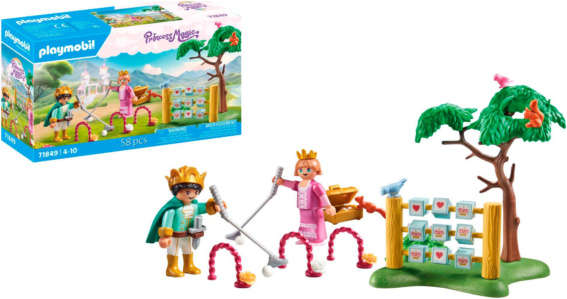 Playmobil® Konstruktions-Spielset »Königskinder im Spielgarten (71849), Playmobil Princess Magic«, (58 St.)