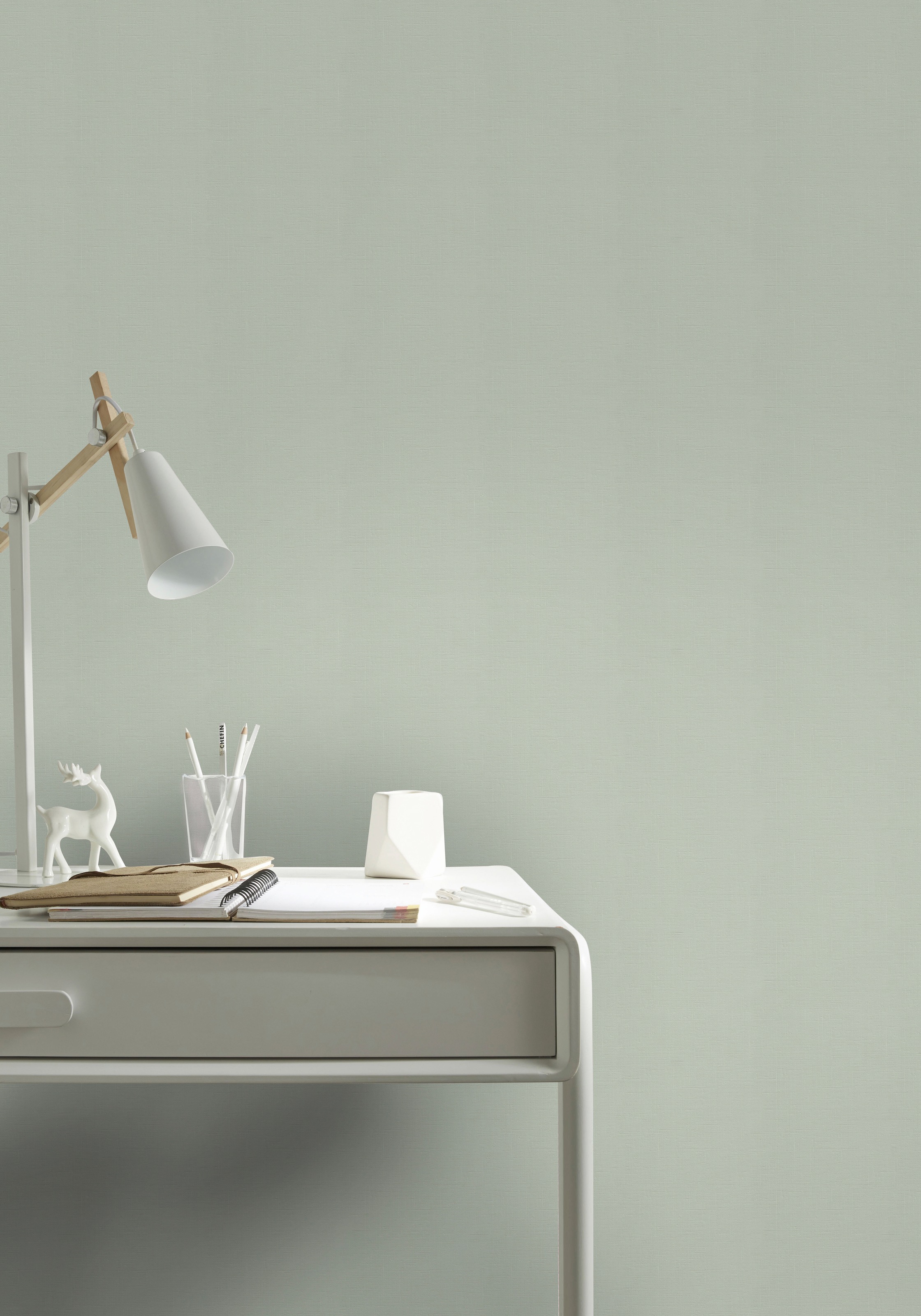 Superfresco Easy Vliestapete uni geprägt Uni Grün - 10m x 52 cm