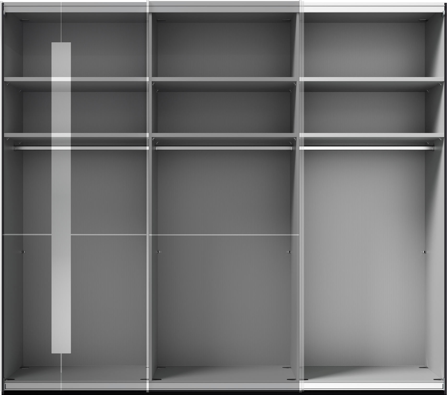 Musterring Schwebetürenschrank »Imola W«, inkl. Einlegeböden und Kleiderstangen, mit Glastüren inkl. Zierspiegel