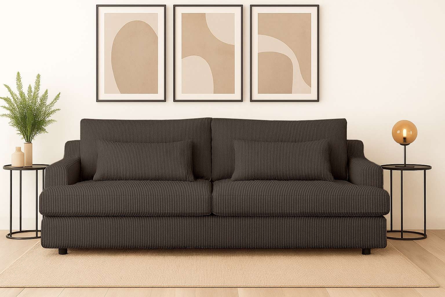 Home affaire Big-Sofa »Evelle 3 Sitzer Maxi« 237 cm, tiefe Sitzfläche, Loun günstig online kaufen