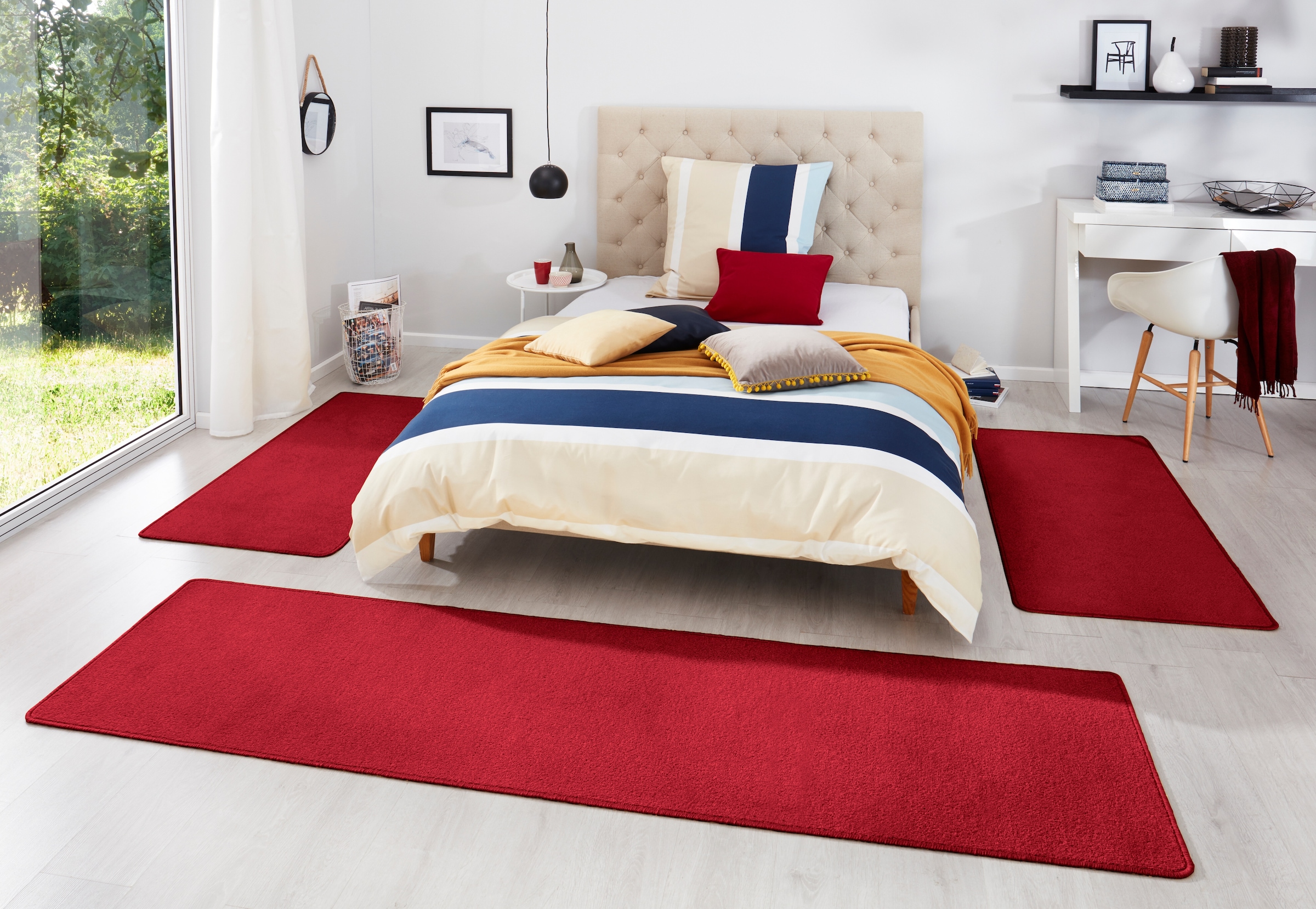 HANSE Home Bettumrandung »Fancy«, (3 tlg.), Unifarben, Bettvorleger, 3-teil günstig online kaufen