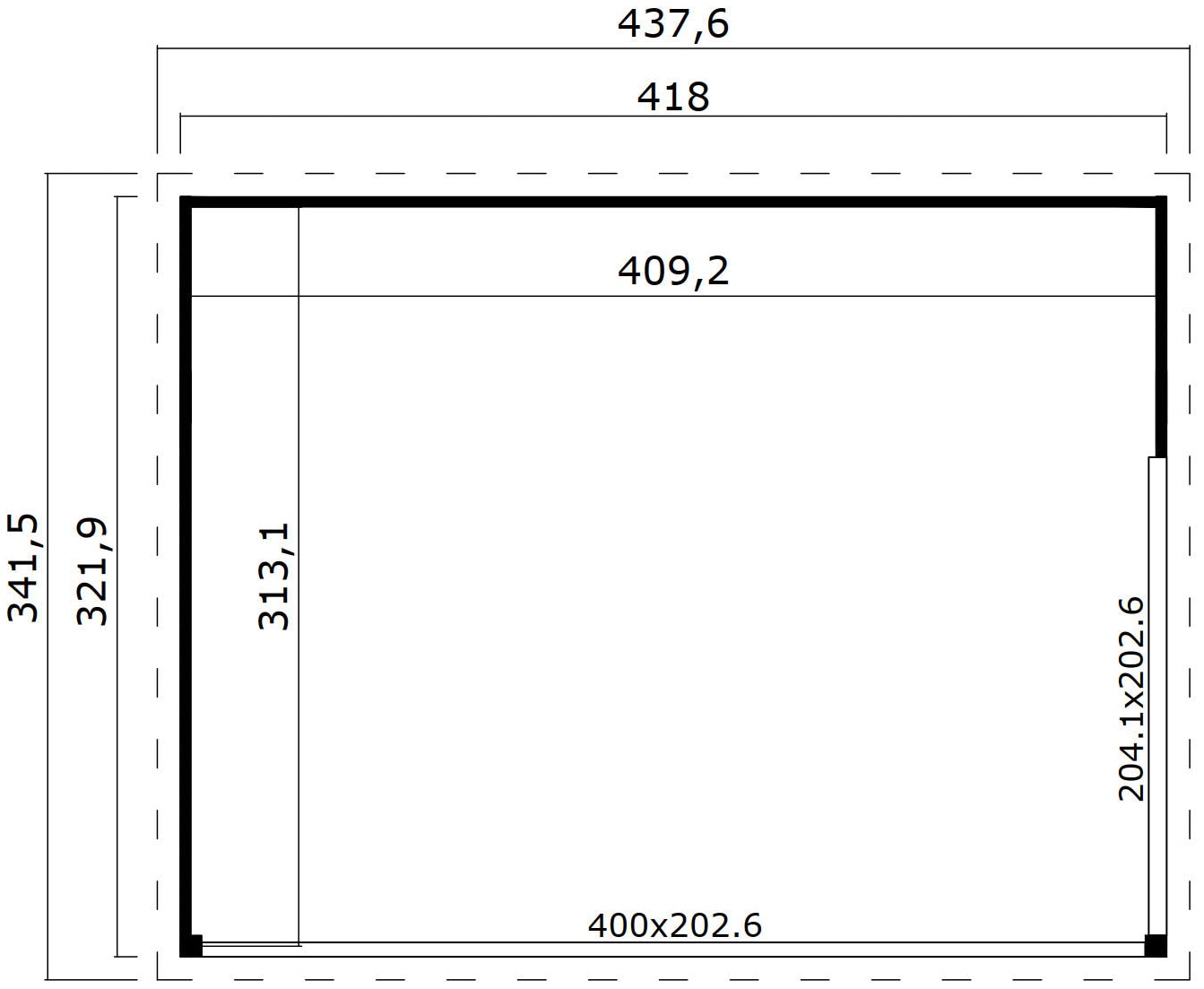 LASITA MAJA Gartenhaus »DOMEO 4 CARBONGRAU/ANTHRAZIT«, (Set), Fundamentmass 4180 x 3219, Carbongrau