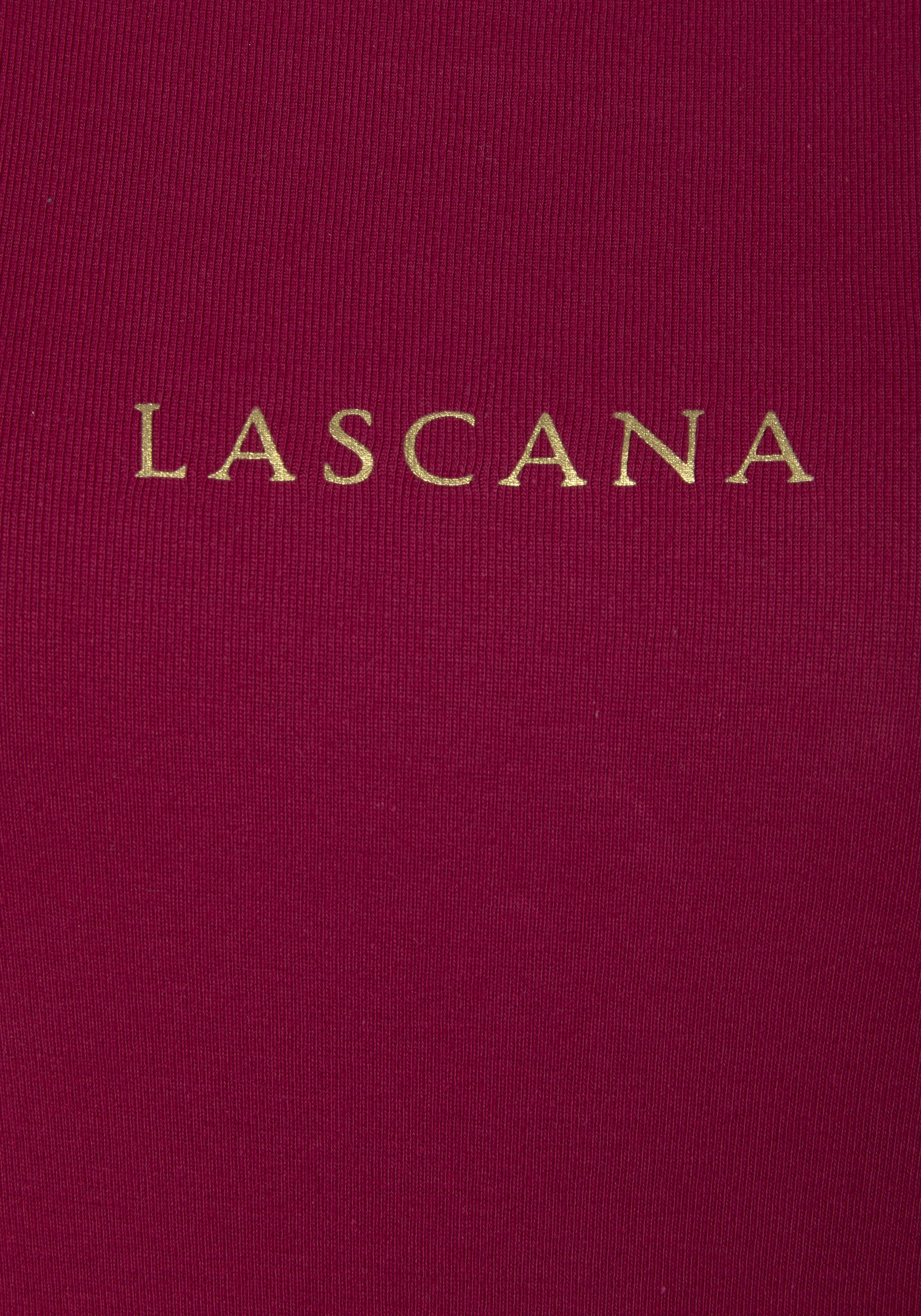 LASCANA T-Shirt, (2er-Pack), mit goldenem Logodruck online bestellen