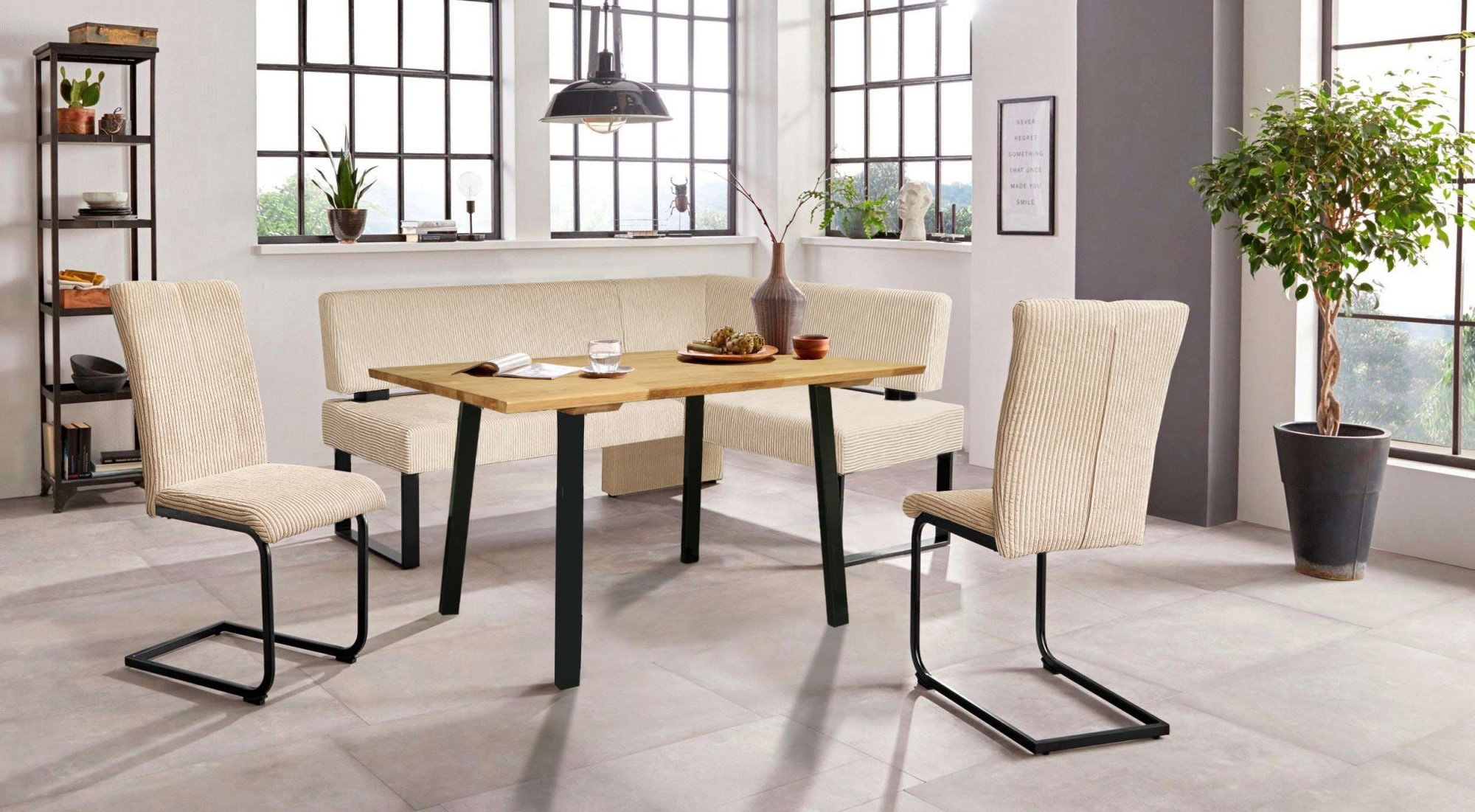 Home affaire Eckbankgruppe »Oliver« Set, 4-tlg, 4 Stk. tlg. Eckbank mit Wel günstig online kaufen