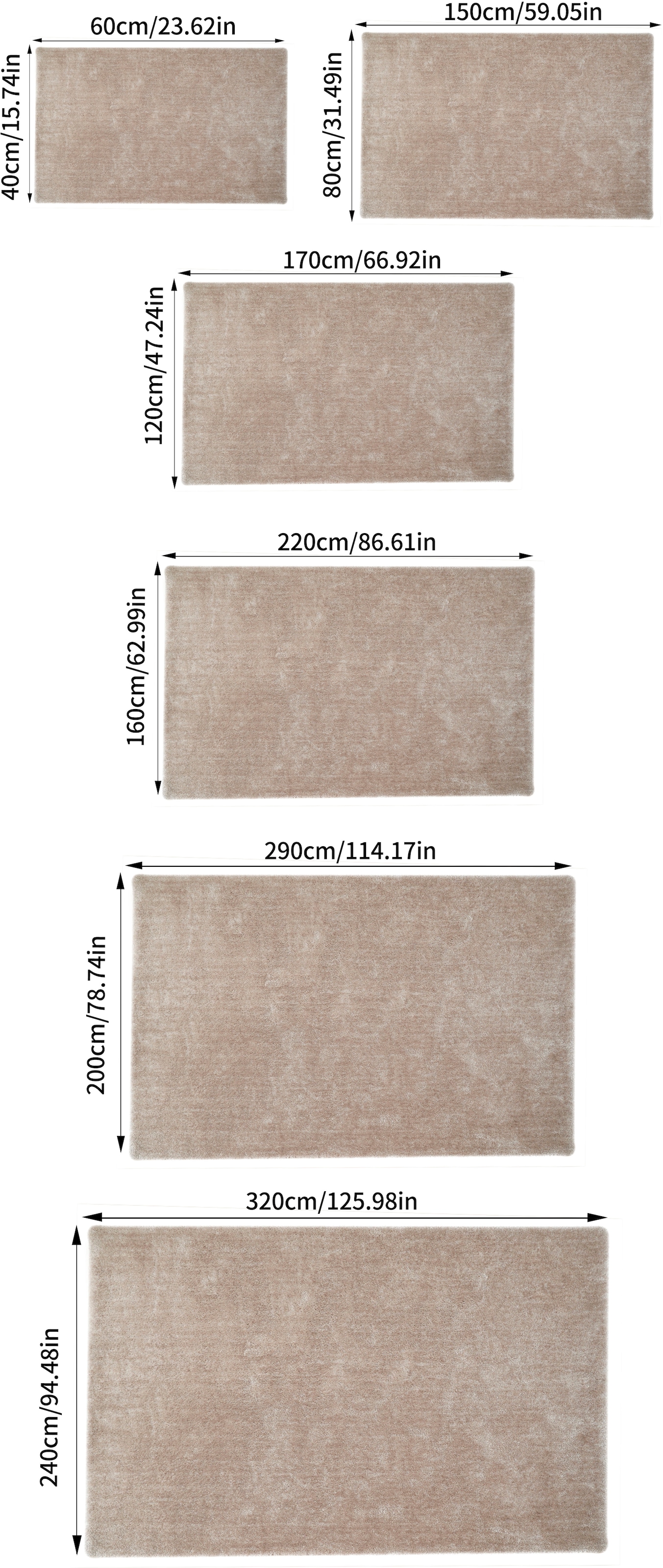 my home Hochflor-Teppich »Dana light, besonders weich, Mikrofaser Teppiche«, rechteckig, 25 mm Höhe, uni, leichter Glanz, Wohnzimmer, Schlafzimmer, Esszimmer