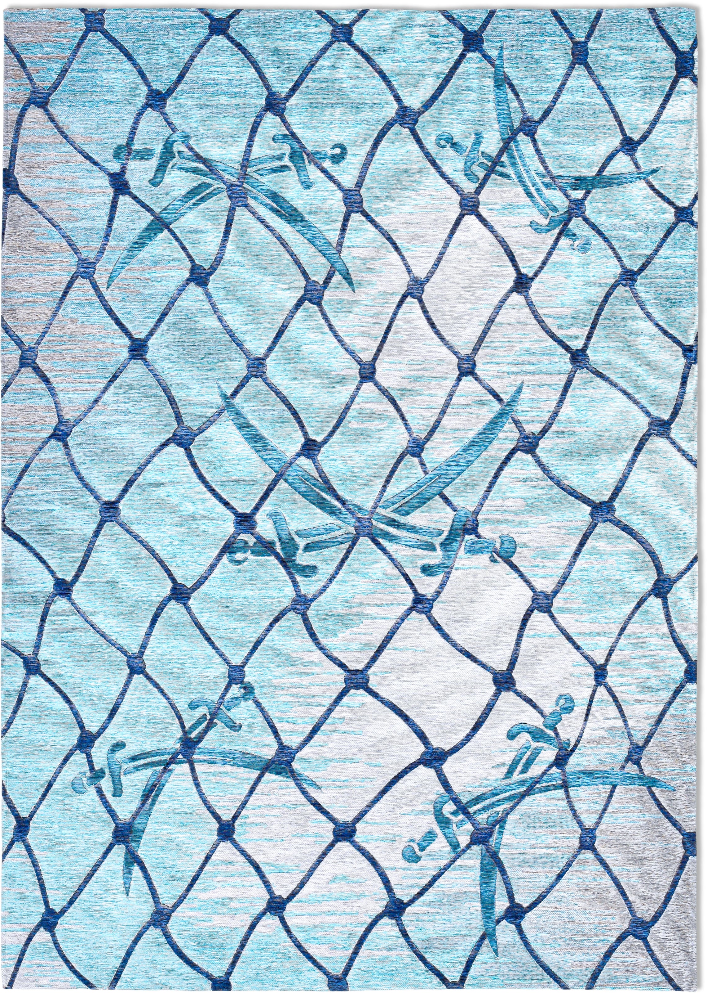 Teppich Fischernetz bequem bestellen Säbel Design, rechteckig, Sansibar Flachgewebe, & modernes schnell 005«, und gekreuzte »Keitum Motiv