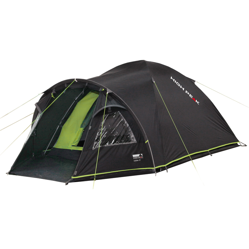 HIGH PEAK Kuppelzelt »Talos 4« 4 Personen Set, mit Transporttasche dunkelgrau-grün