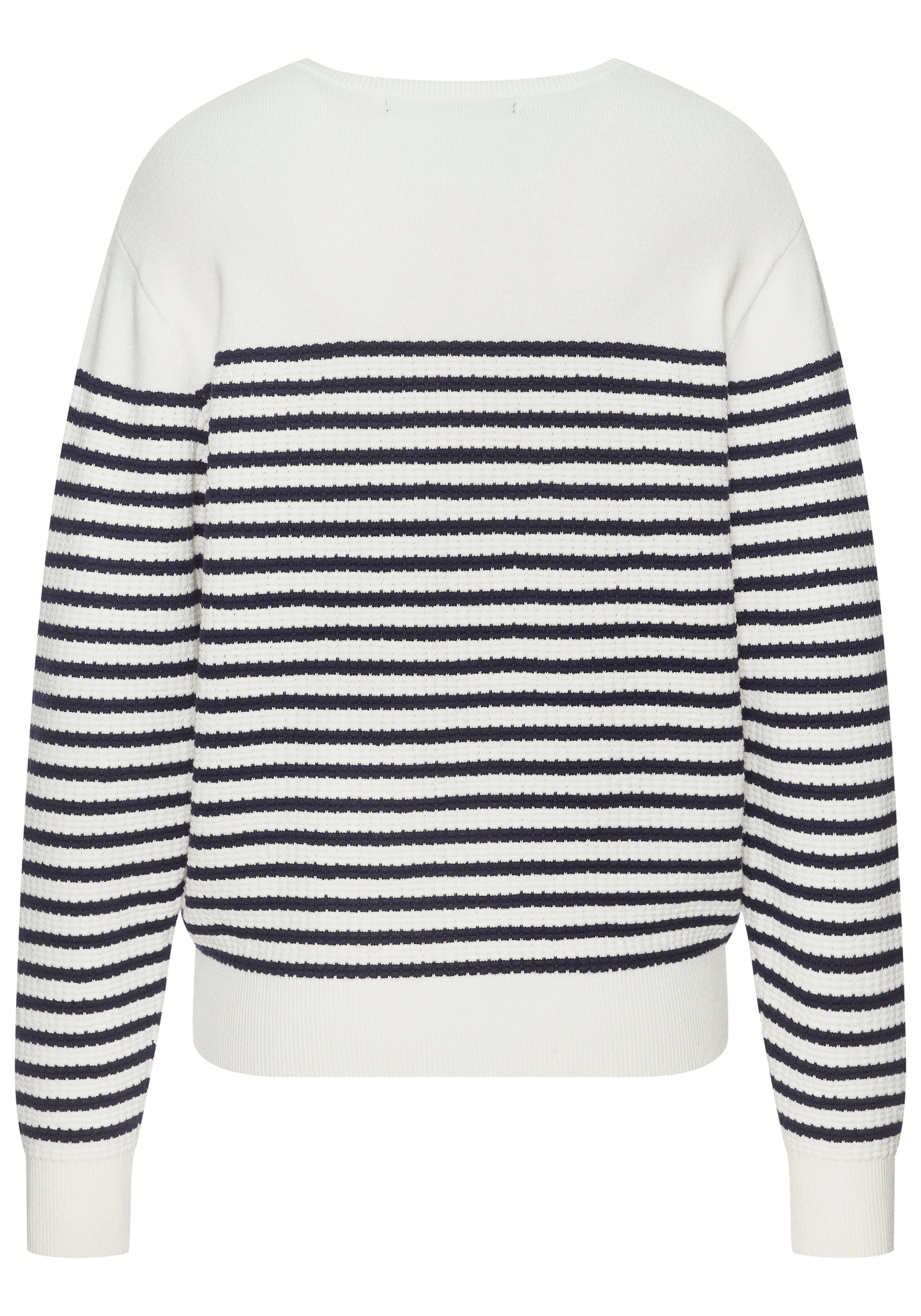 French Connection Sweater , Maritimer Streifenlook aus soften Strukturstrick, Loungewear
