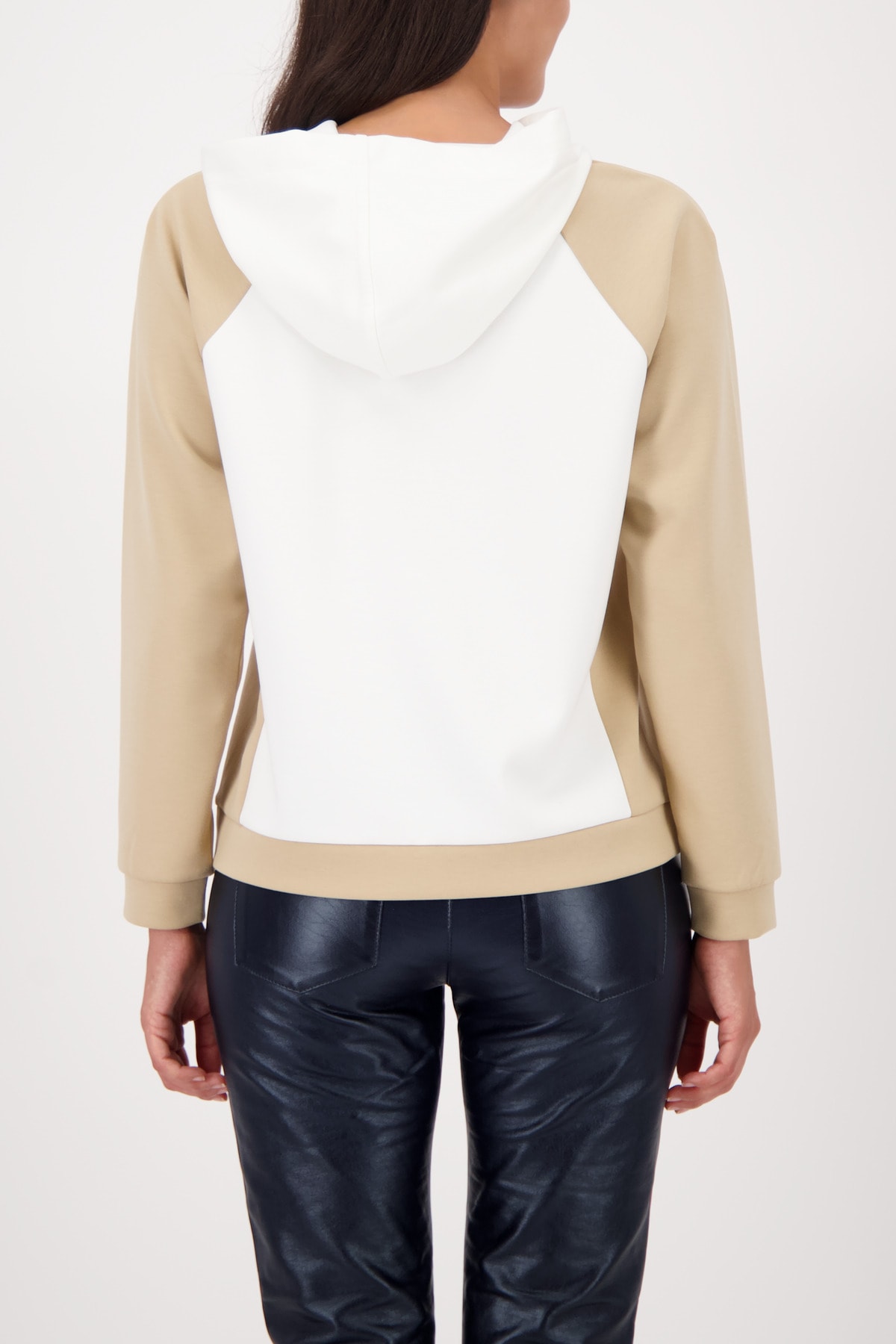 Monari Kapuzensweatshirt »Sweatshirt Colorblock«, Regular fit mit Rundhalsausschnitt