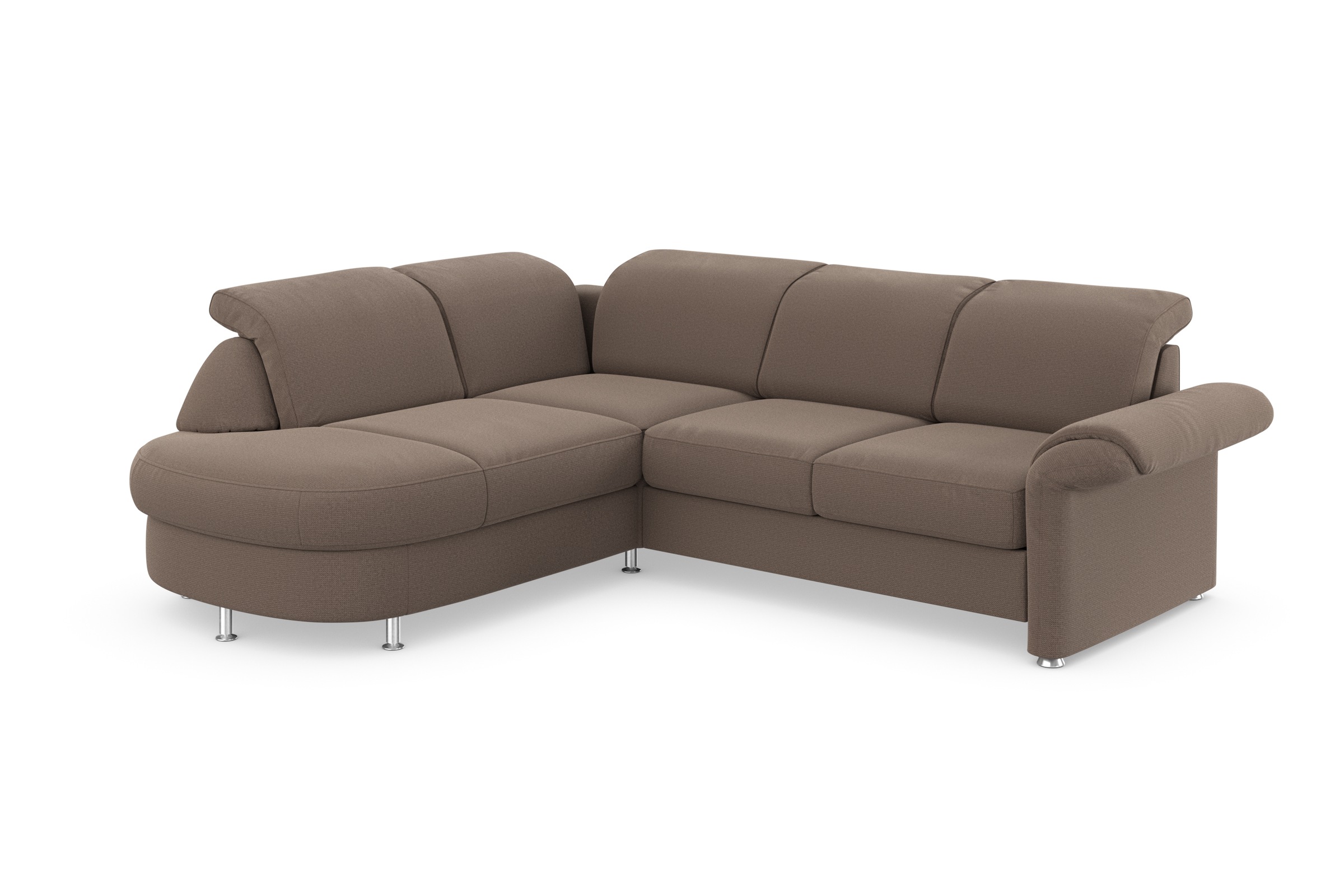 sit&more Ecksofa »Apulia L-Form«, wahlweise Bettfunktion, Bettkasten und Kopf- und Armteilverstellung