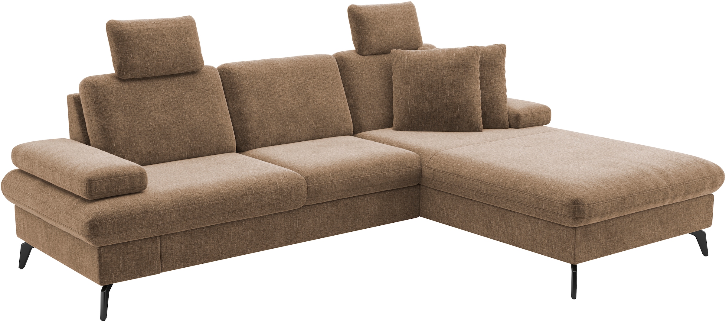 sit&more Ecksofa »Morris Jubi L-Form, B: 247 cm«, mit Armteilfunktion & 1 Zierkissen, optional Bettfunktion