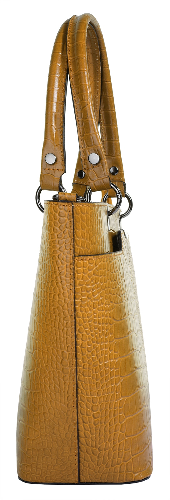 Cluty Henkeltasche, echt Leder, Made in Italy