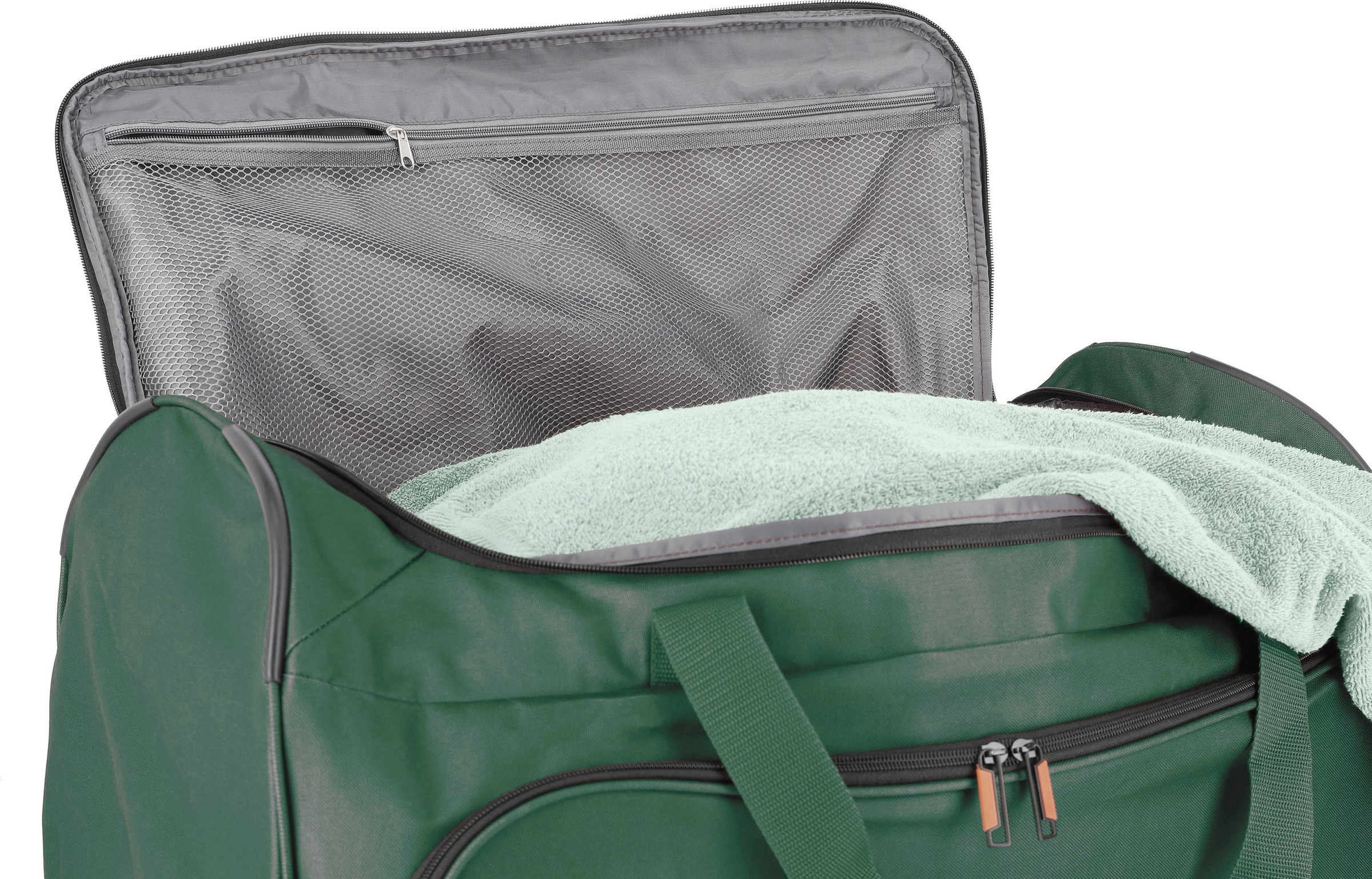 travelite Reisetasche »Basics Fresh, 71 cm, dunkelgrün«, Duffle Bag Reisegepäck Sporttasche Reisebag mit Trolleyfunktion