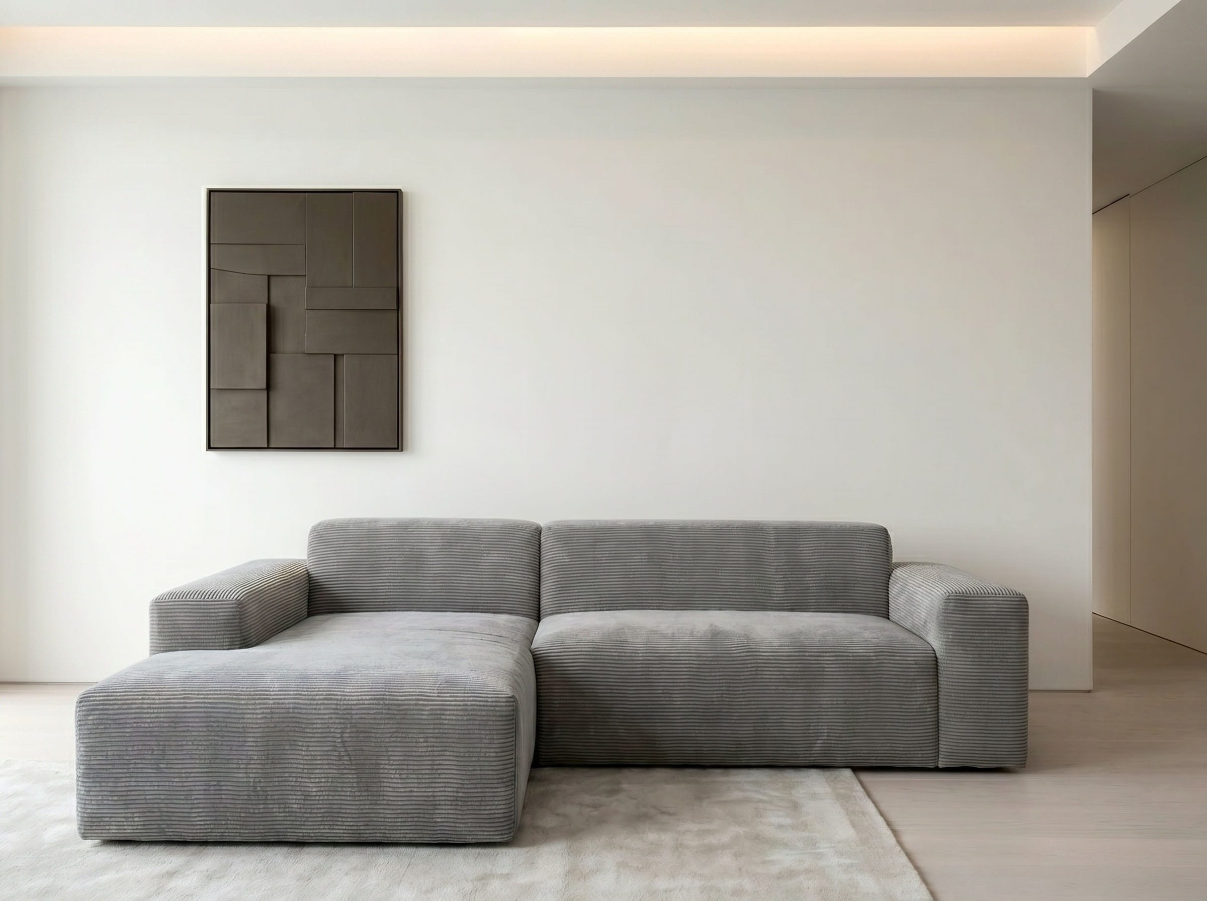 WERK2 Ecksofa »Zeus-L Breite: 253 cm, modern & zeitlos, bequemes Sofa« Curvy Trend Ecksofa mit urbaner Optik