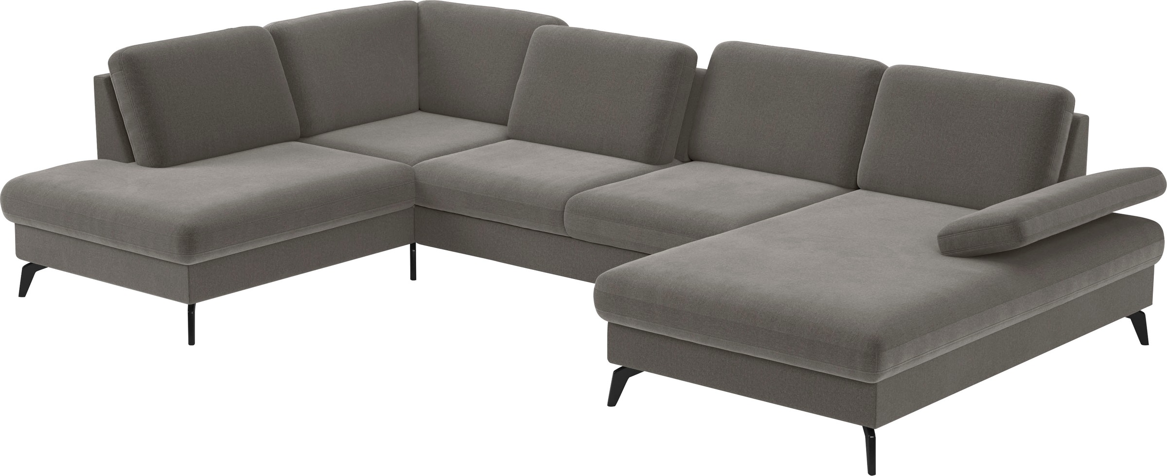 sit&more Wohnlandschaft »Morris U-Form, inkl. Sitztiefenverstellung«, wahlweise mit Armteilverstellung, Bettfunktion & Bettkasten