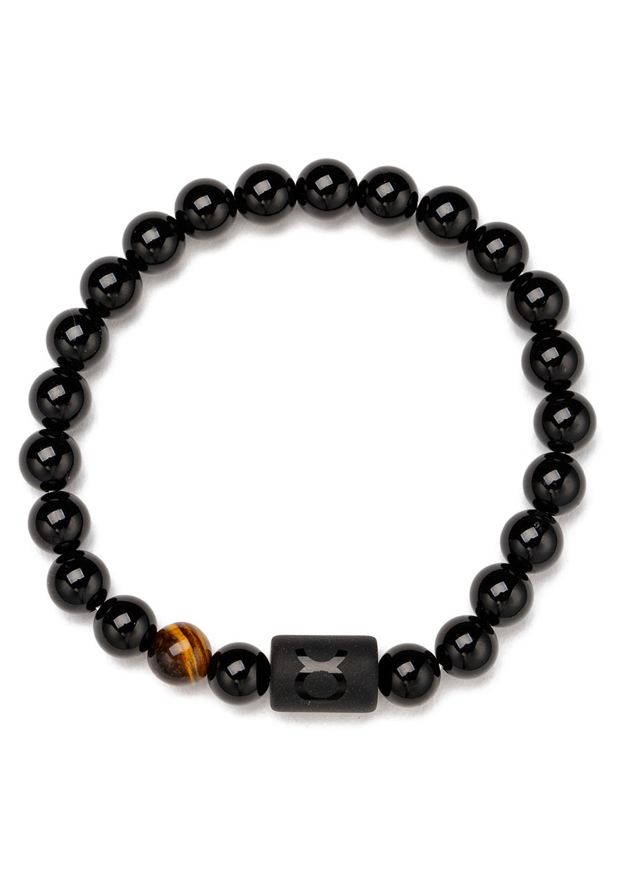Firetti Armband »Schmuck Geschenk Armschmuck Armkette Edelstein Sternzeichen«, Made in Germany - mit Onyx und Geburtsstein