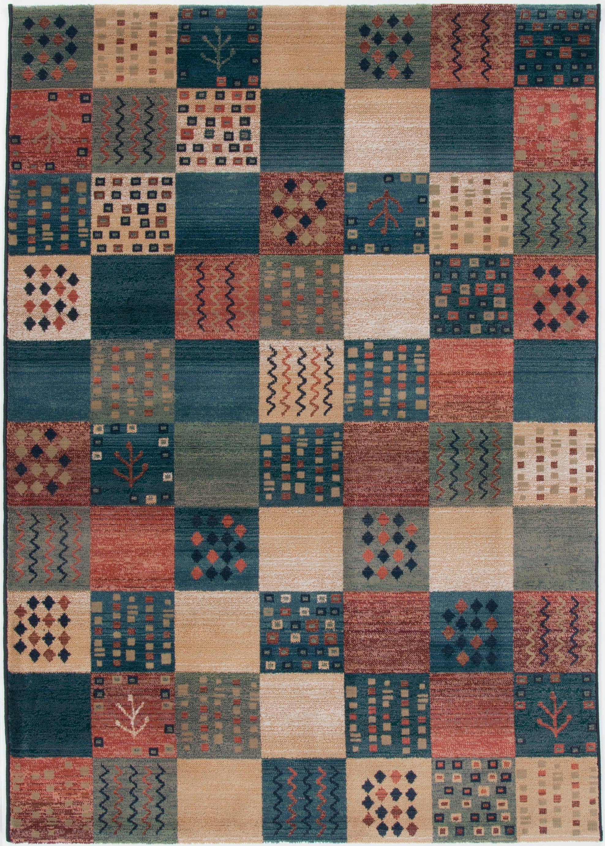 THEKO Teppich »Gabiro 2274«, rechteckig, 10 mm Höhe, Kurzflor, Patchwork Design, Wohnzimmer