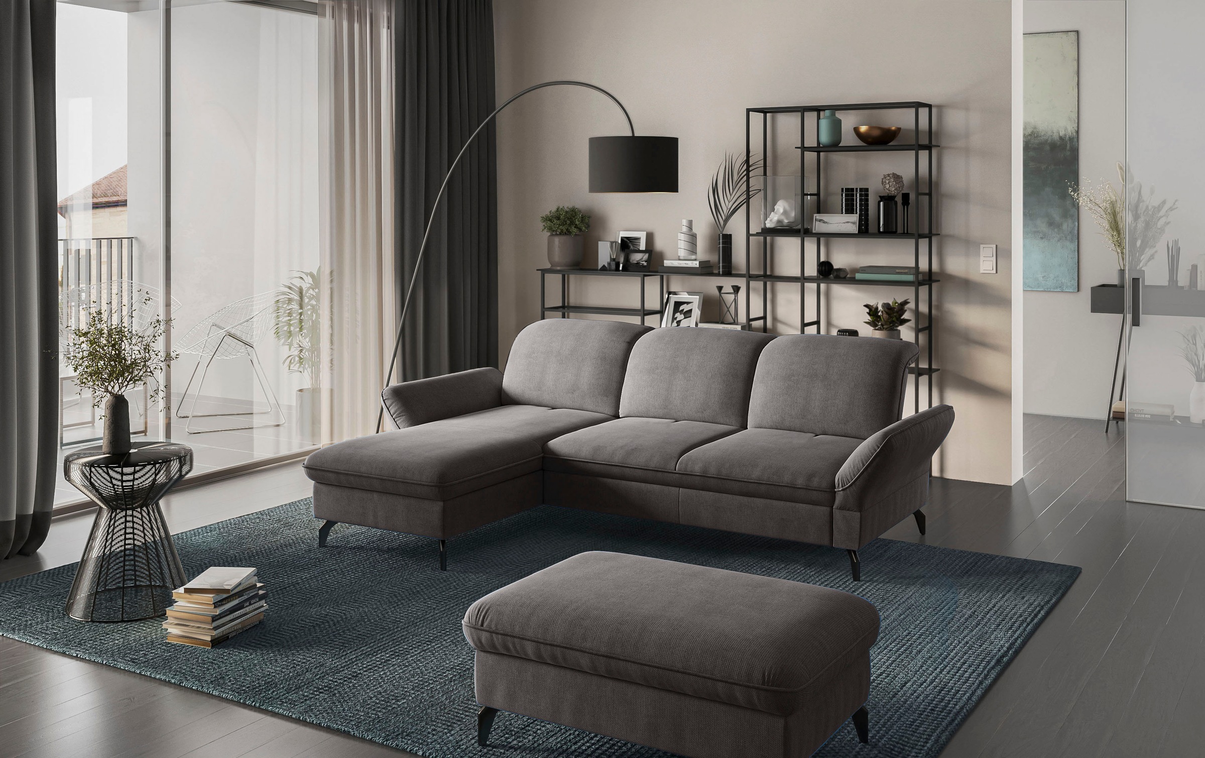 sit&more Ecksofa »Leandro L-Form«, Wahlweise mit Bett-, Kopfteil - und Arml günstig online kaufen