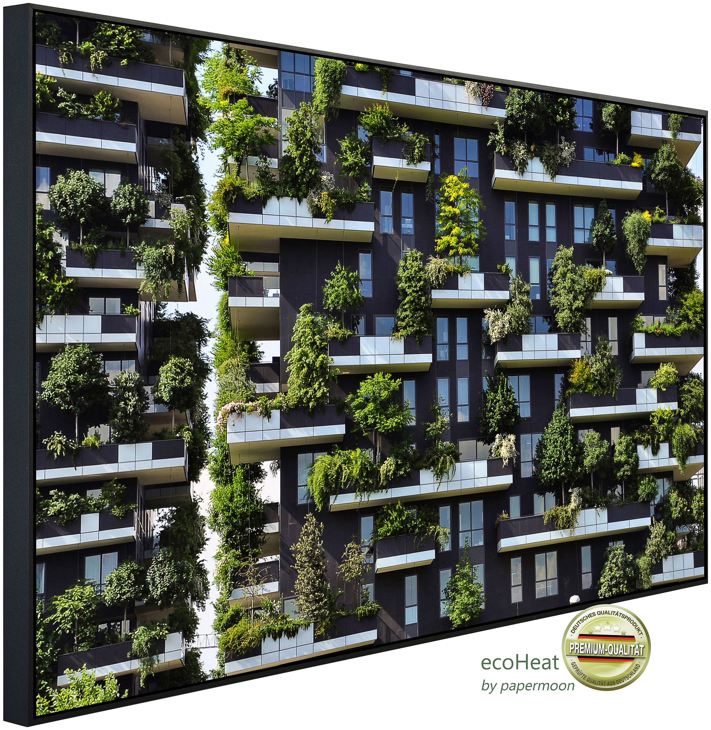 Papermoon Infrarotheizung »Häuser mit Pflanzen«, sehr angenehme Strahlungsw günstig online kaufen