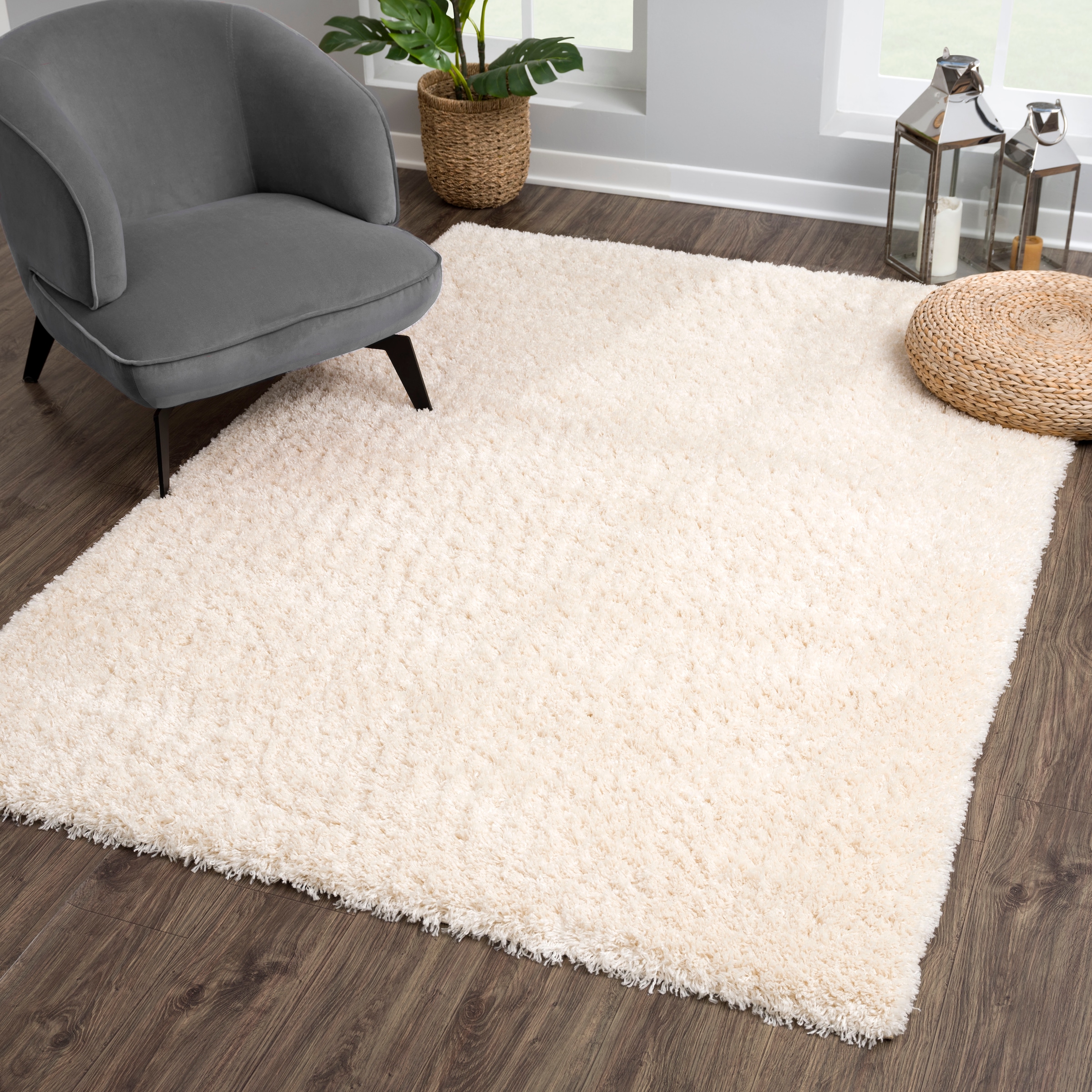 Sanat Hochflor-Teppich »Porto«, rechteckig, 45 mm Höhe, Wohnzimmer, Langflo günstig online kaufen