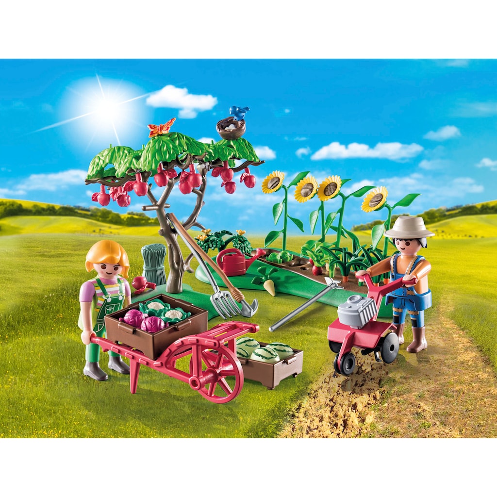 Playmobil® Konstruktions-Spielset »Starter Pack, Bauernhof Gemüsegarten (71380), Country«, (91 St.)