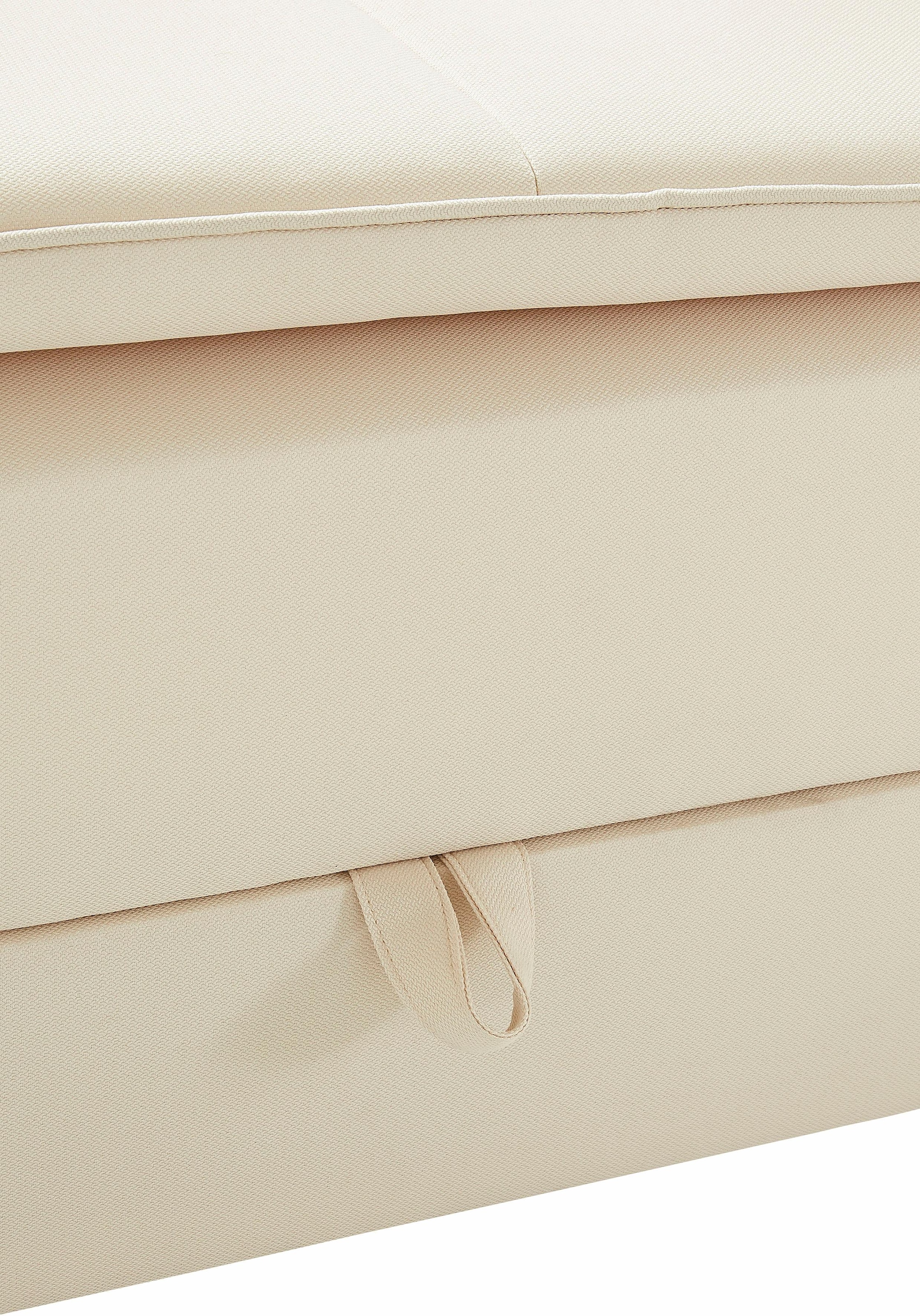 INOSIGN Ecksofa »Boxspringbett Night & Day L-Form mit Dauer-Schlaffunktion mit Armlehne«, mit Boxspring-Bettfunktion 180x200 cm und Bettkasten, Dauerschläfer!
