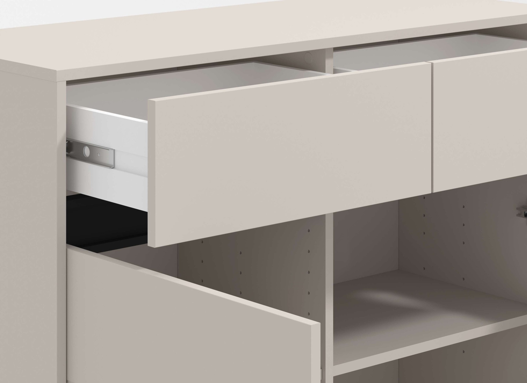 INOSIGN Kommode »Marron für Wohnzimmer, Flur, Schlafzimmer«, Breite 106 cm, mit 2 Schubladen, hinter Türen 4 Fächer